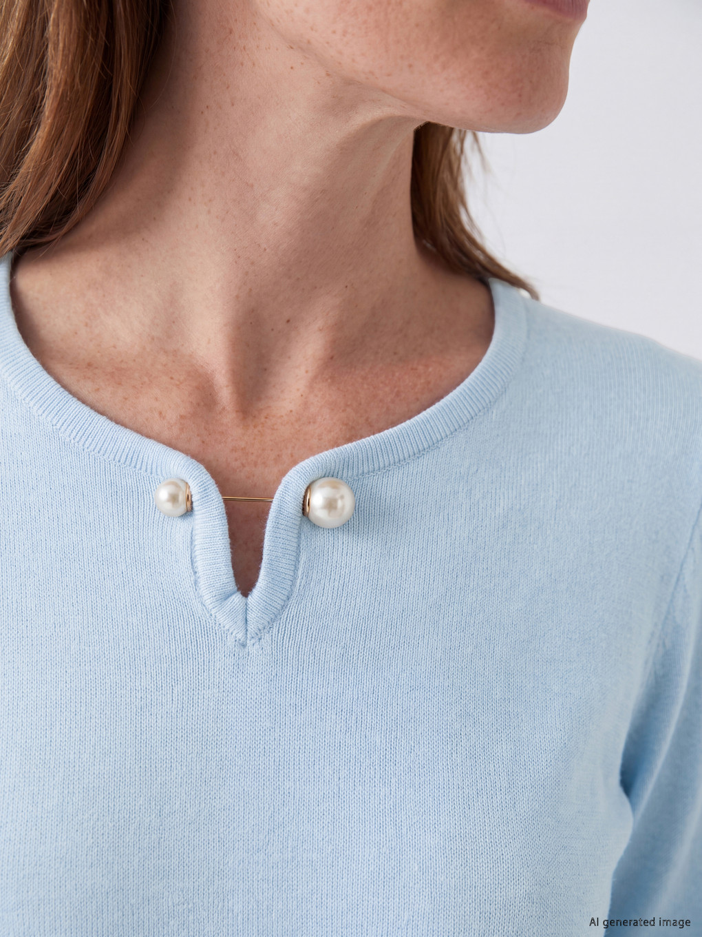 Woman Blue Sweater-2