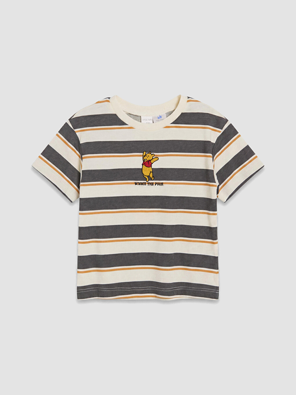 Ekru Winnie The Pooh Erkek Bebek Tişört Ve Şort Takım-1