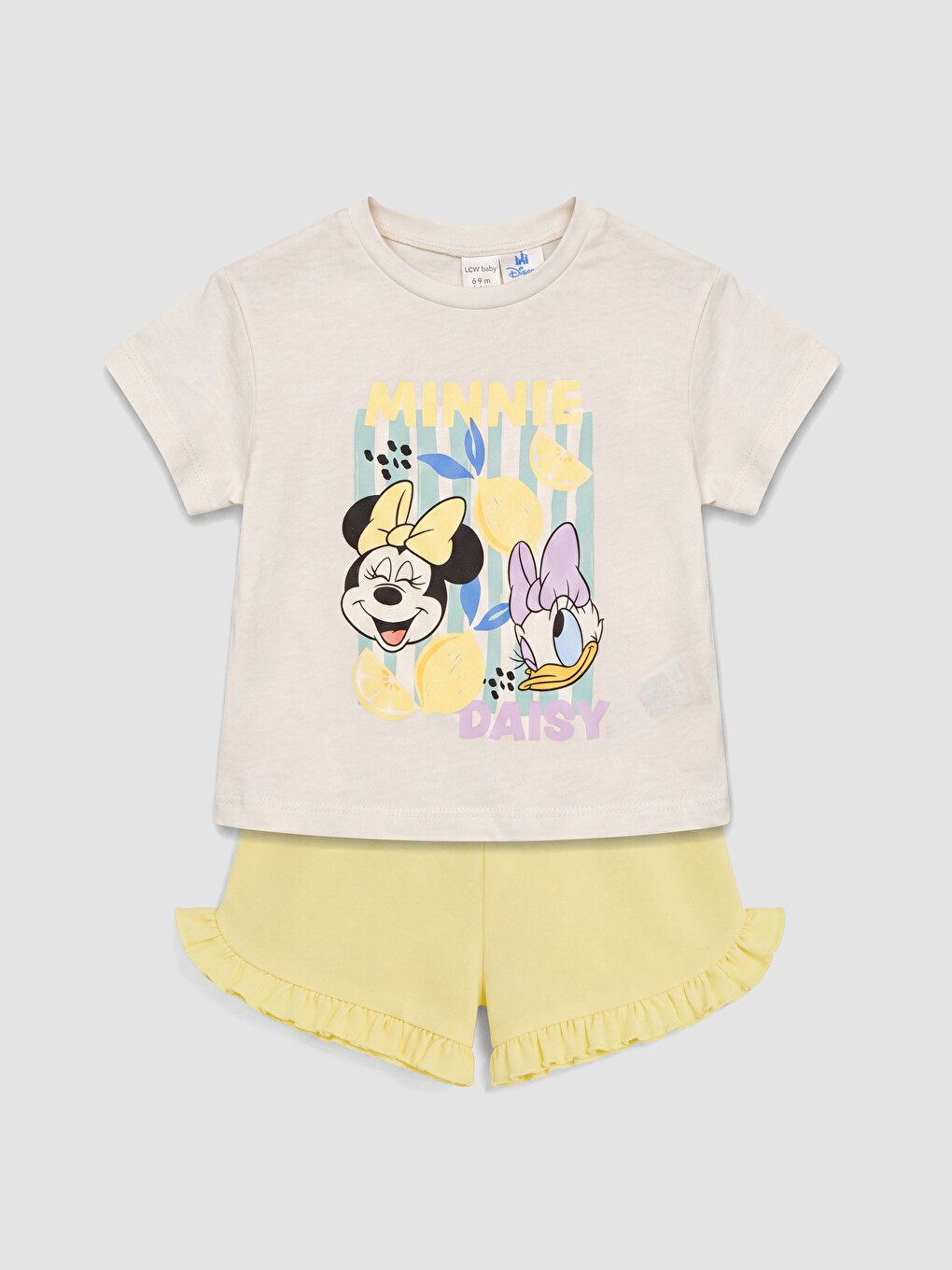 Minnie Mouse Printed Baby Girls' Shorts Set