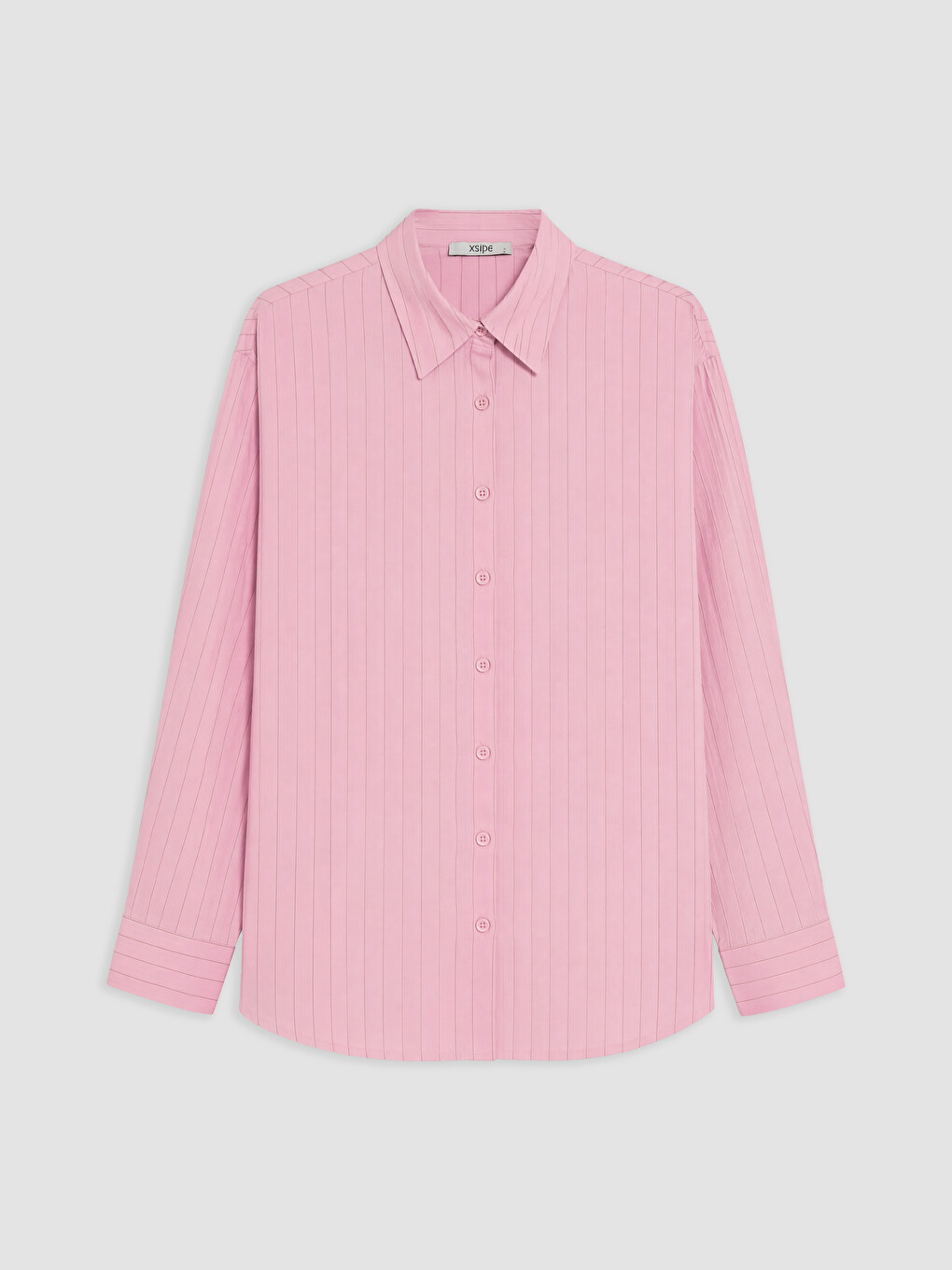 Pembe Çizgili Oversize Kadın Gömlek
