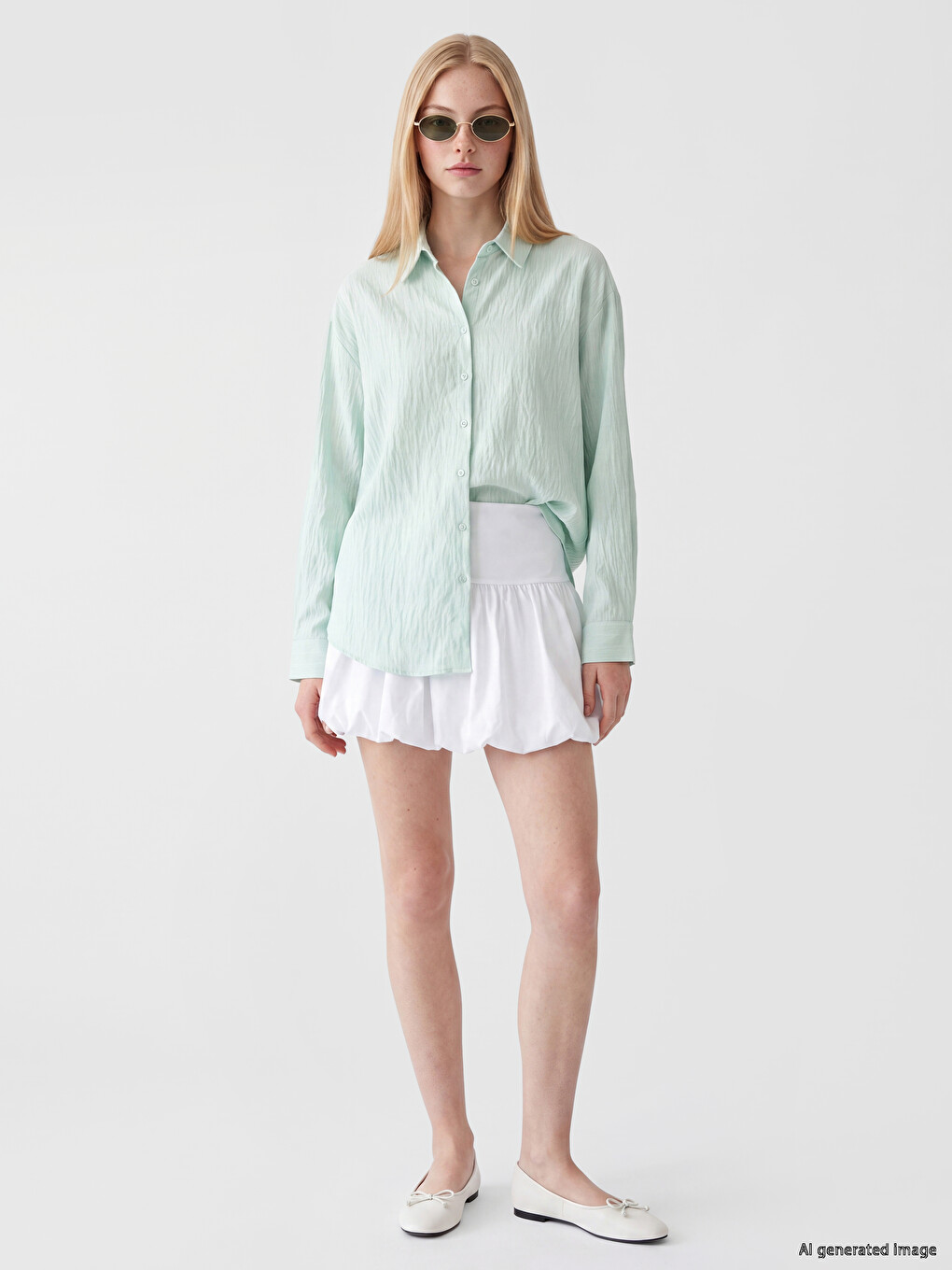 Striped Oversize Women's Shirt-1