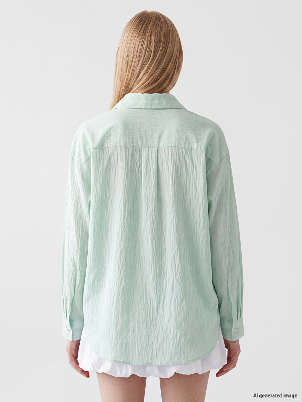 Striped Oversize Women's Shirt-3