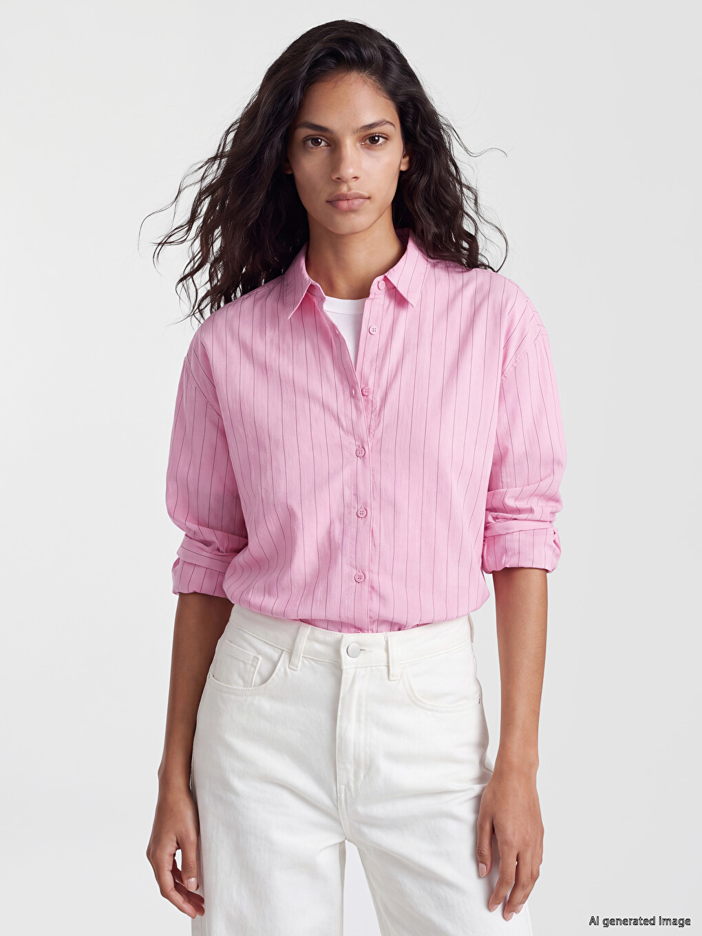Striped Oversize Women's Shirt
