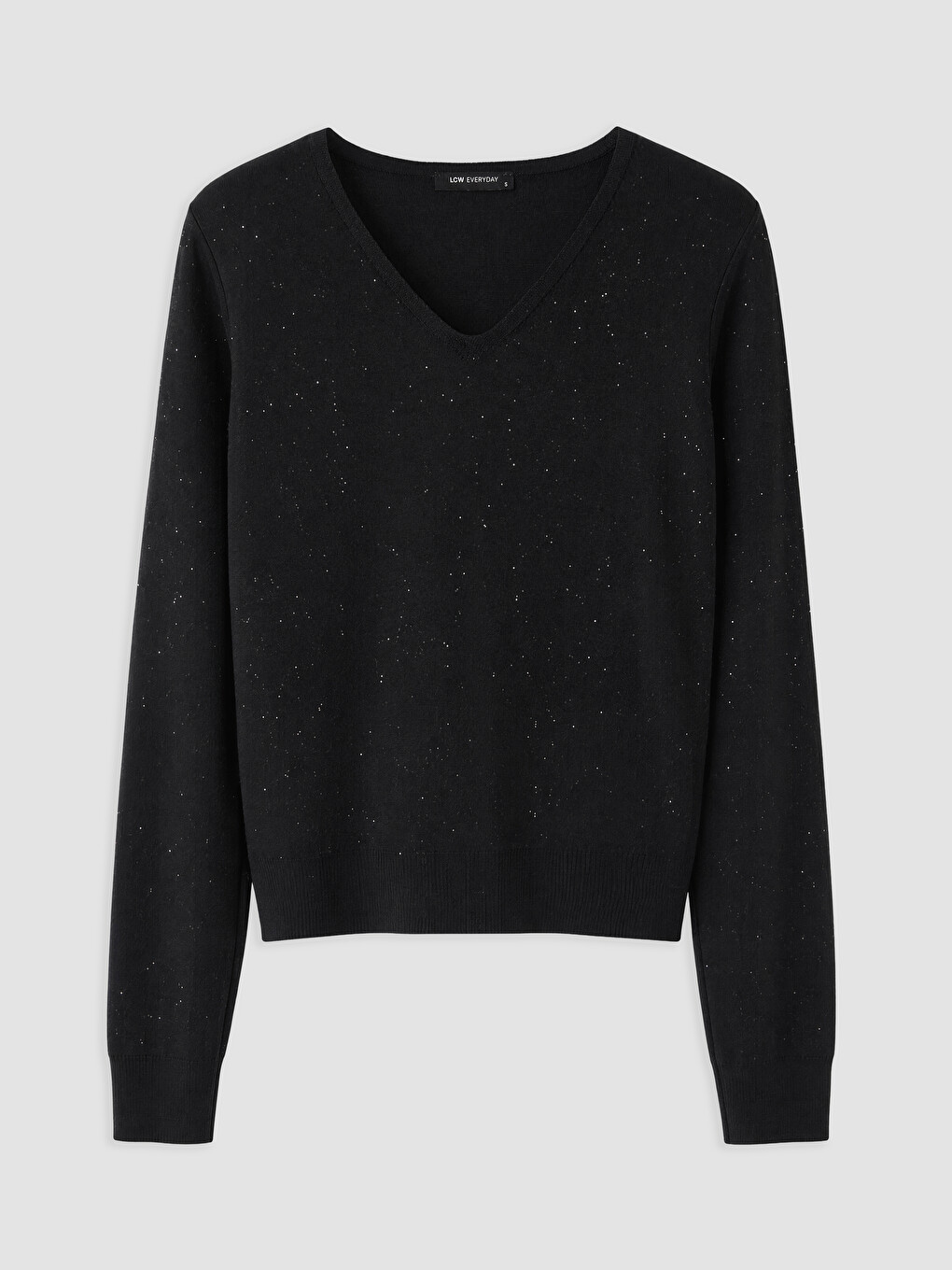 V Neck Sequin Embellished Women's Knitwear Sweater-4