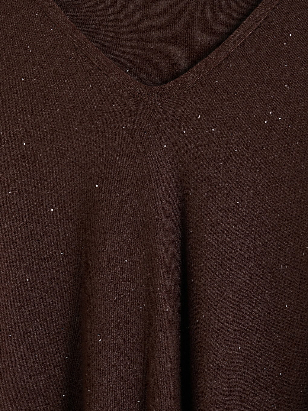 V Neck Sequin Embellished Women's Knitwear Sweater-6