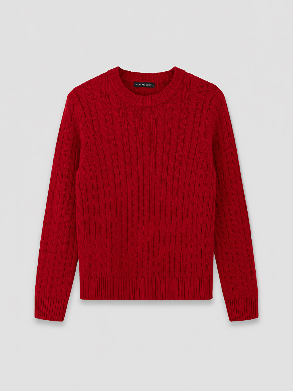 Crew Neck Cable Knit Women's Knitwear Sweater