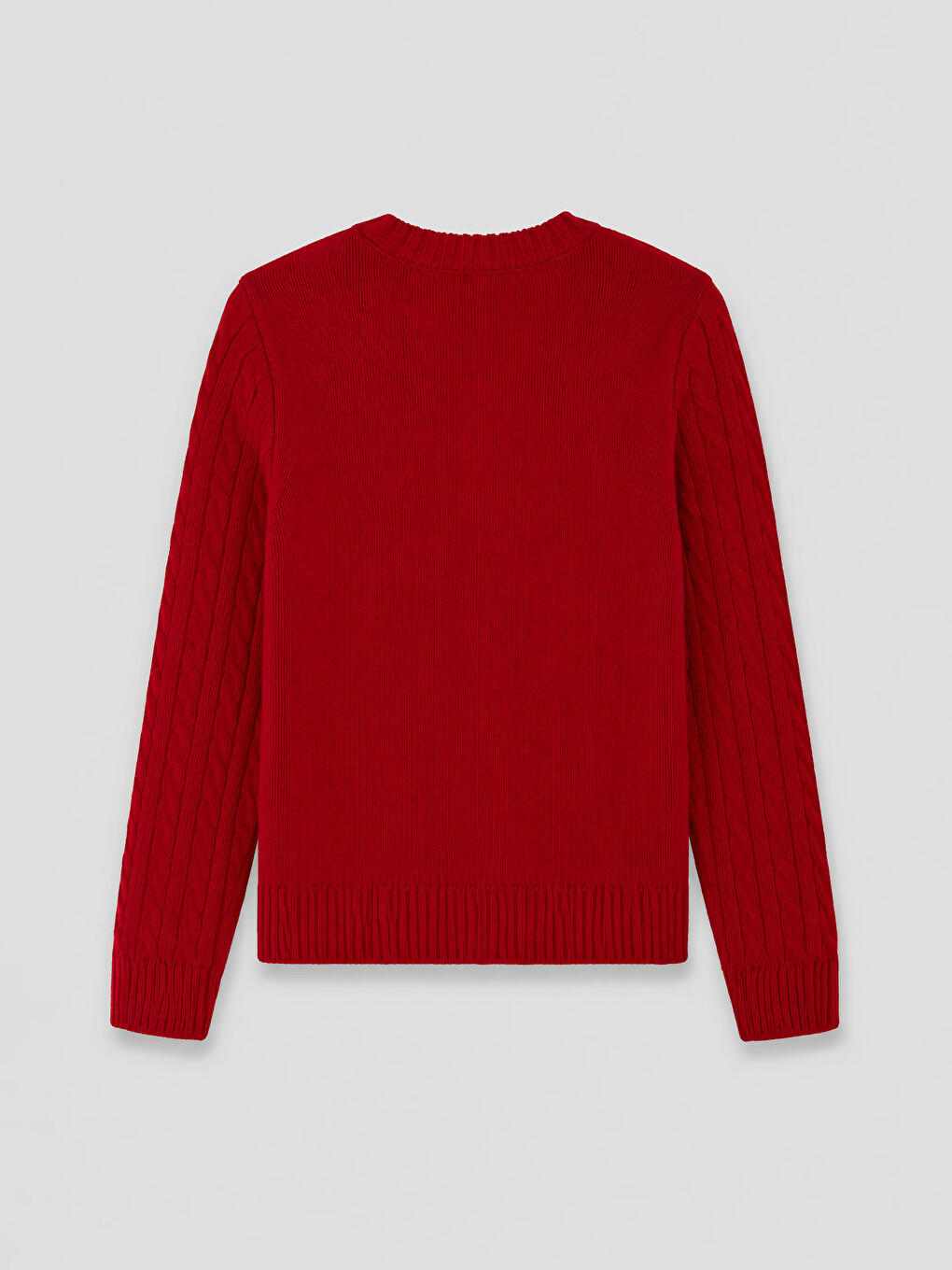 Crew Neck Cable Knit Women's Knitwear Sweater-1