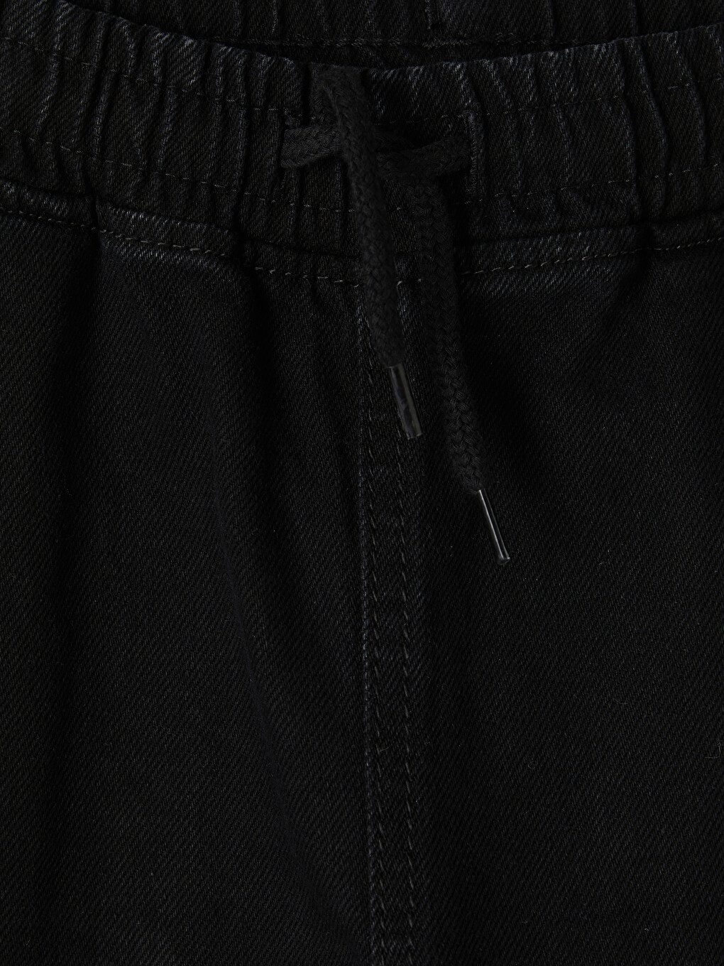 Siyah Baggy Fit Erkek Çocuk Jean Pantolon-1