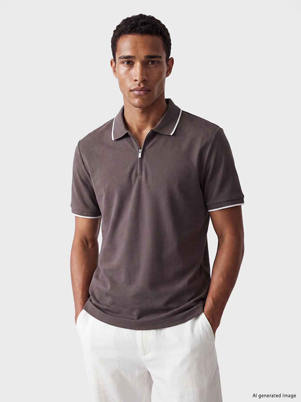 Polo Collar Pique Men's T-shirt