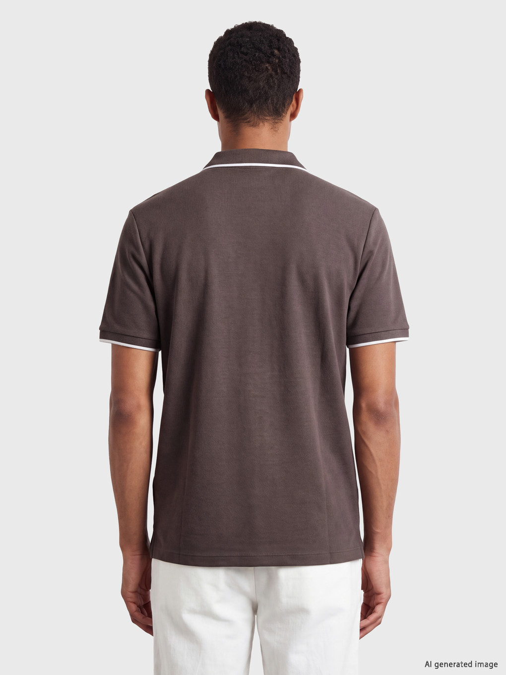 Polo Collar Pique Men's T-shirt-2