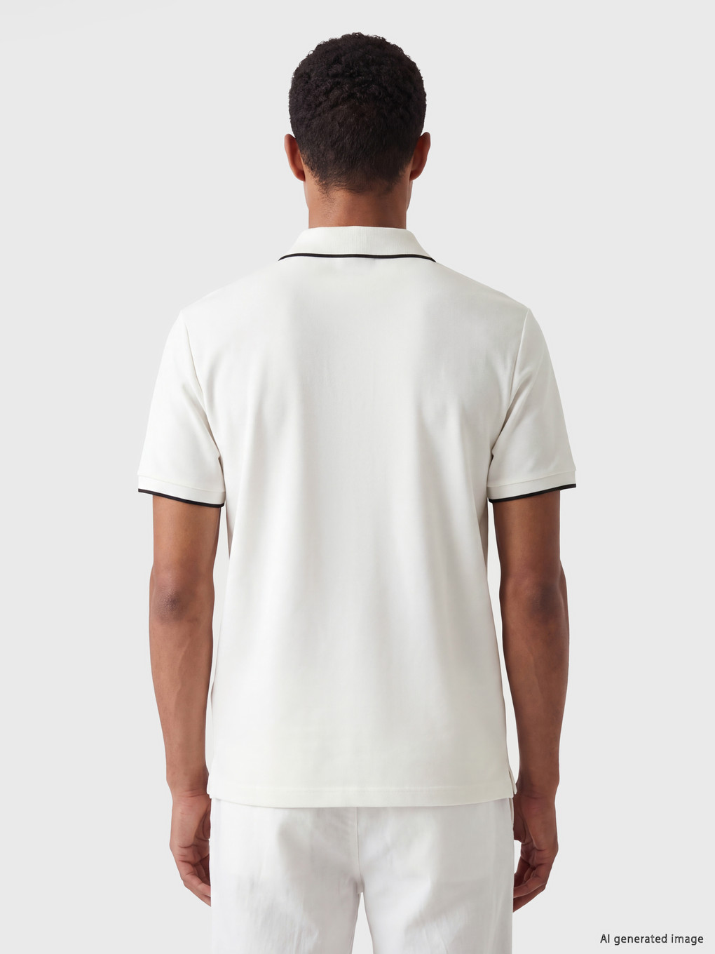 Polo Collar Pique Men's T-shirt-2