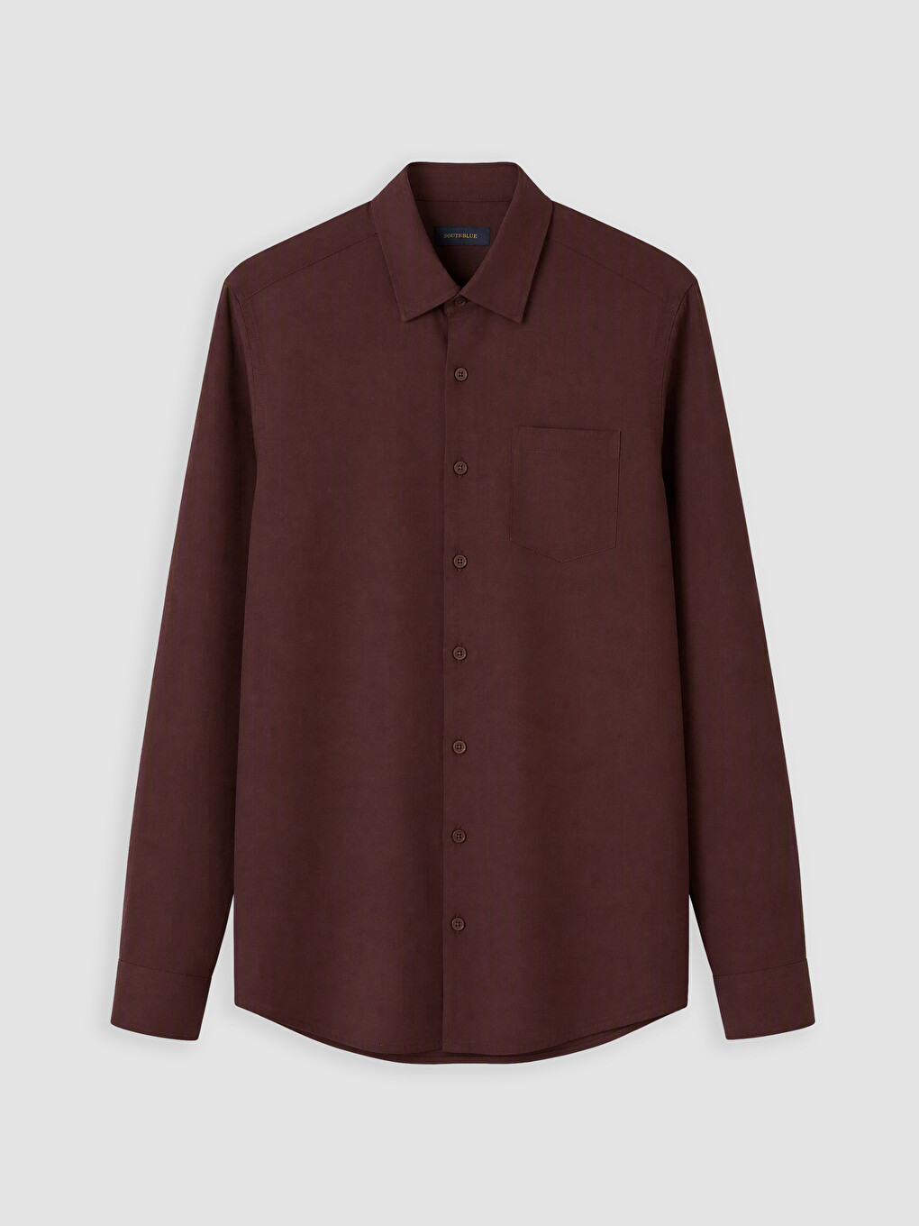 Bordo Regular Fit Gabardin Erkek Gömlek