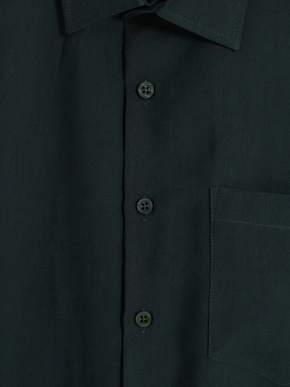 Yeşil Regular Fit Gabardin Erkek Gömlek-1