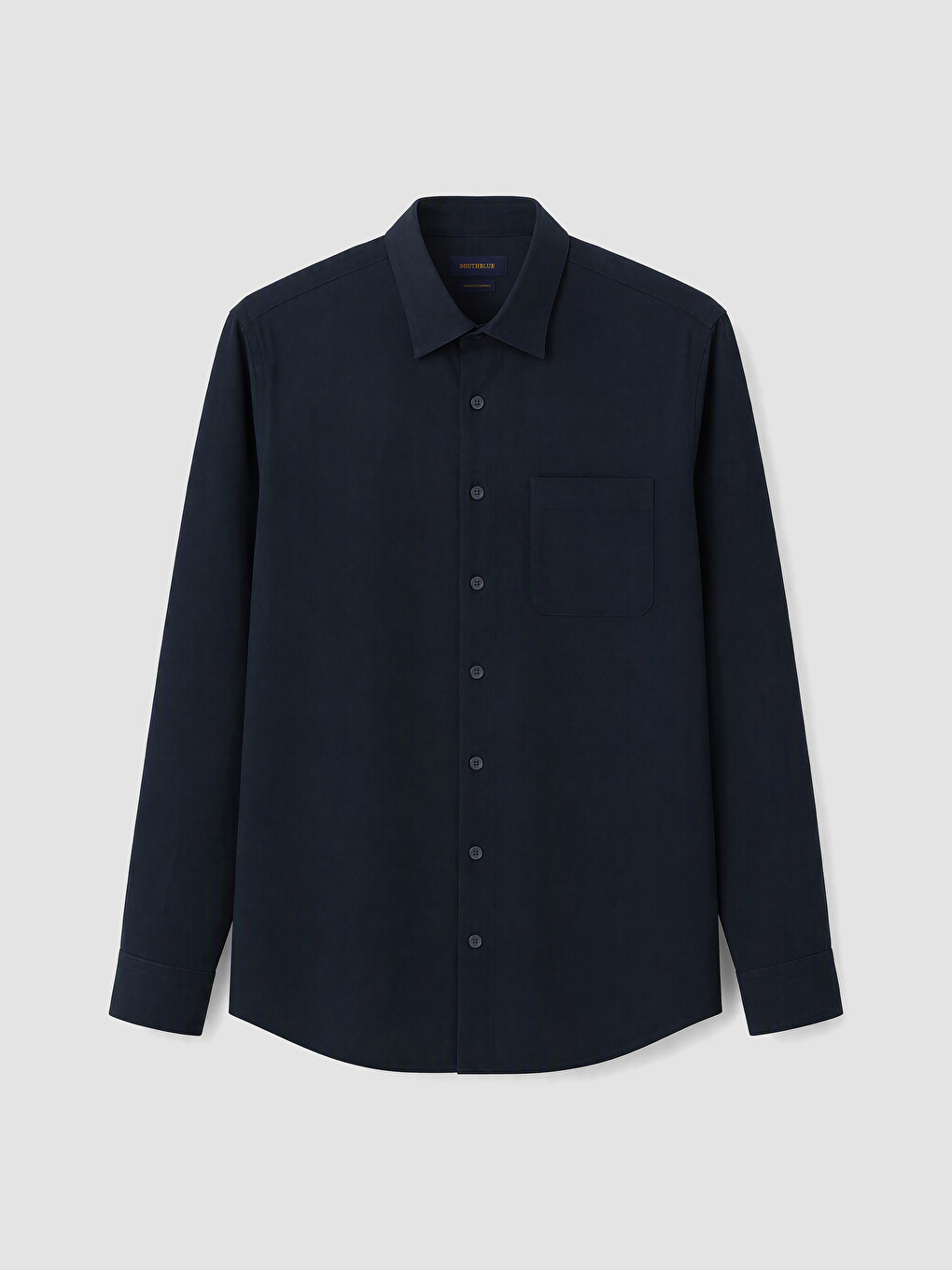 Lacivert Regular Fit Gabardin Erkek Gömlek