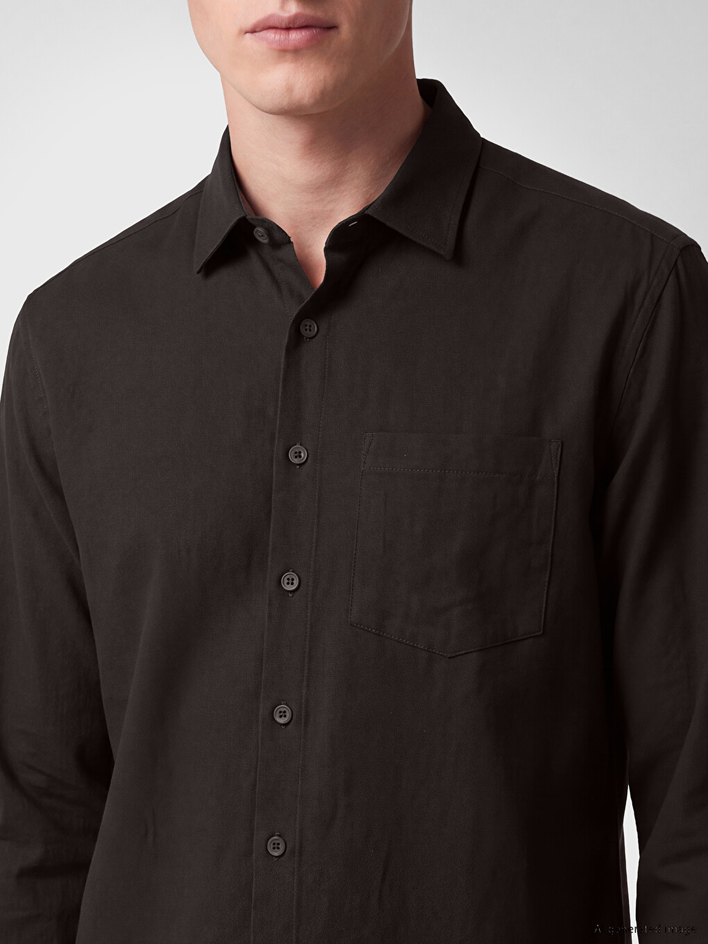Kahverengi Regular Fit Gabardin Erkek Gömlek-2