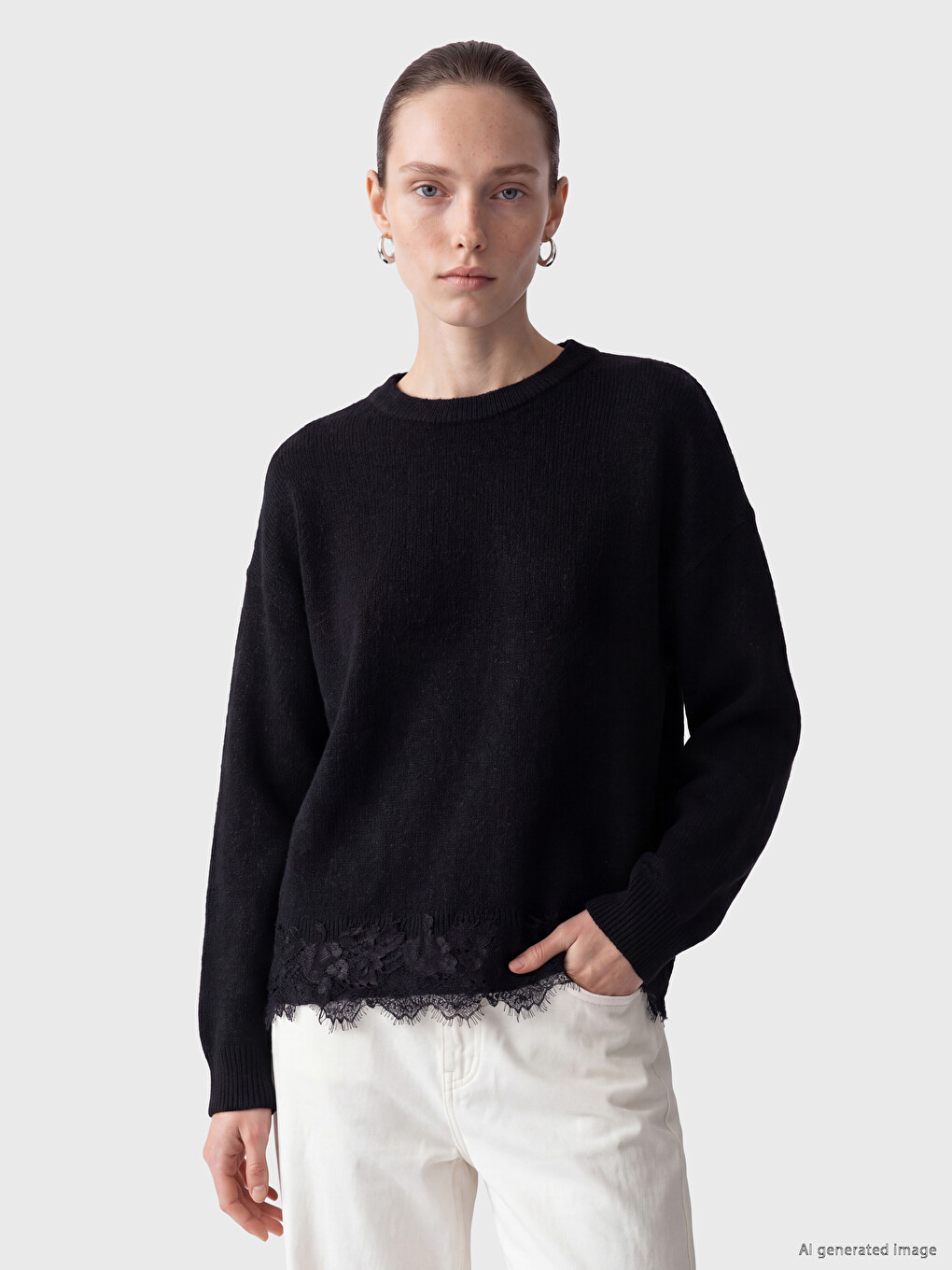 Woman Black Sweater-1