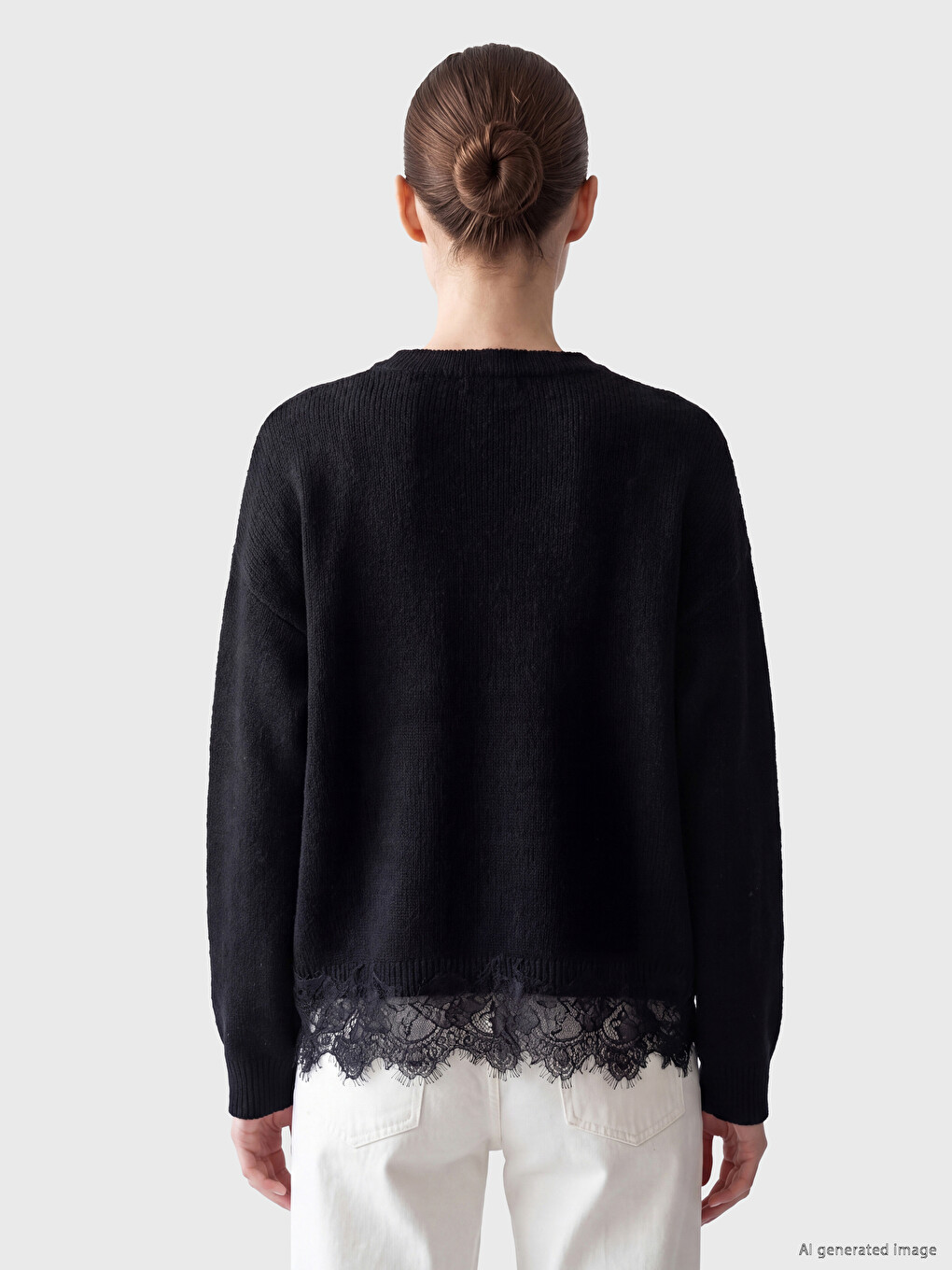 Woman Black Sweater-2