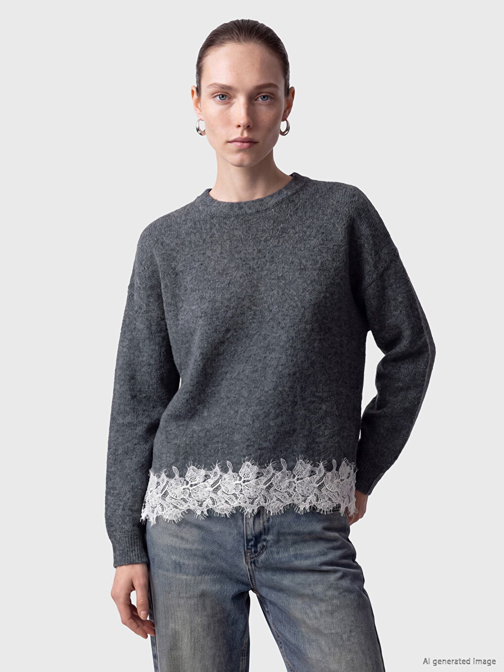 Woman Anthracite Sweater-1