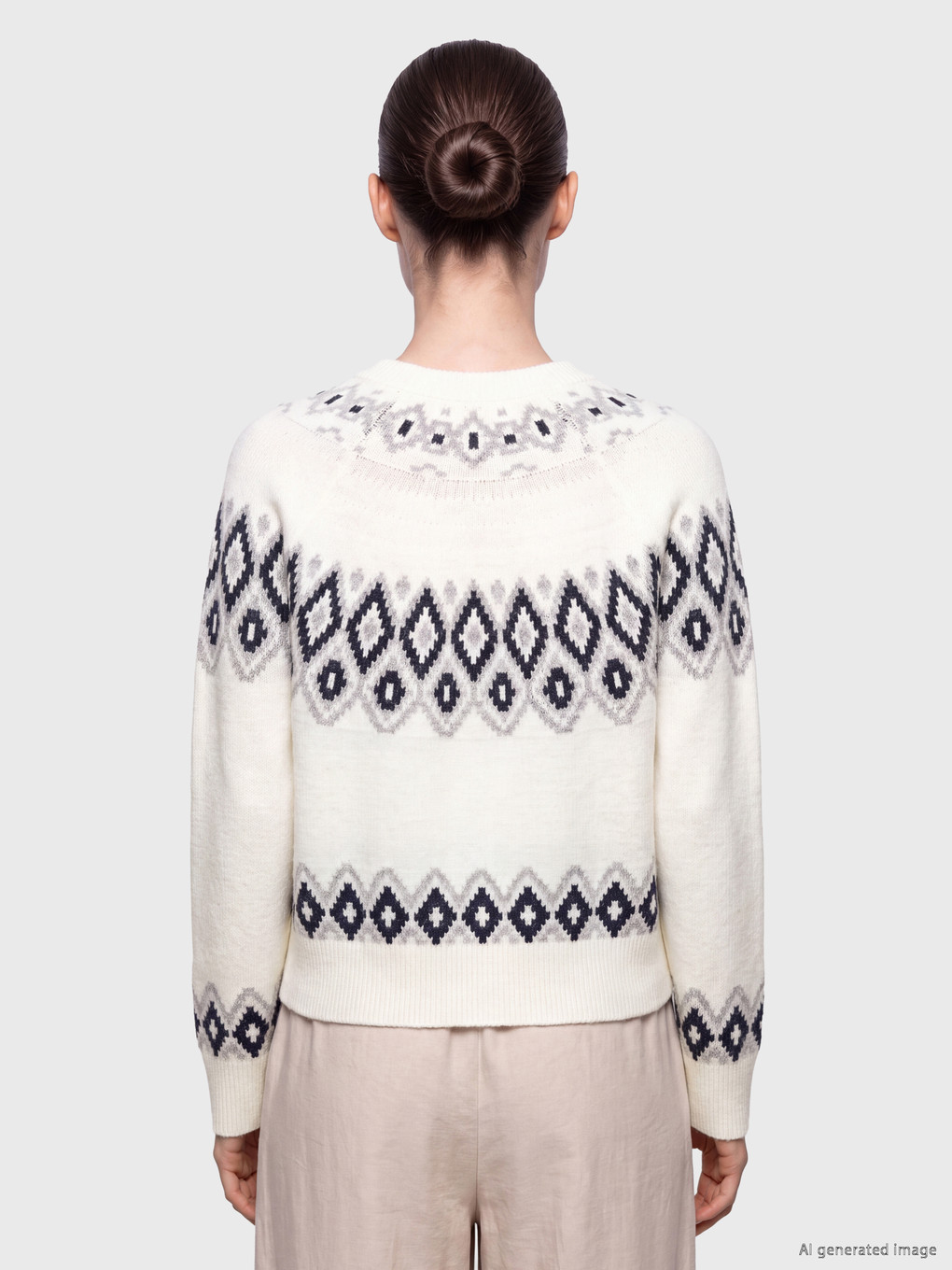 Wool Blended Women's Knitwear Sweater-2