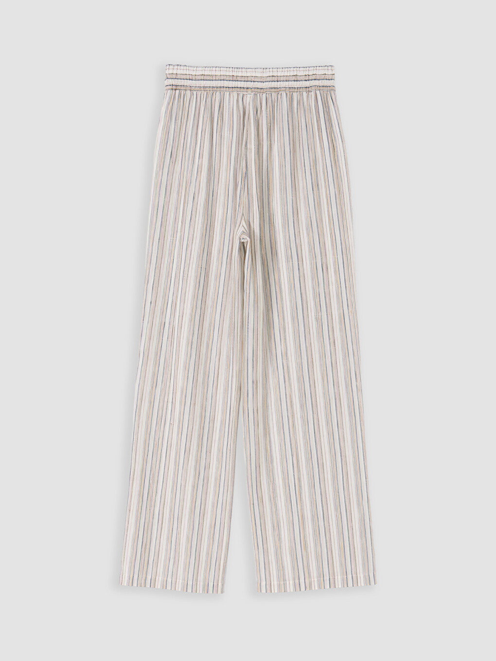 Linen Blend Wide Leg Women's Trousers-2