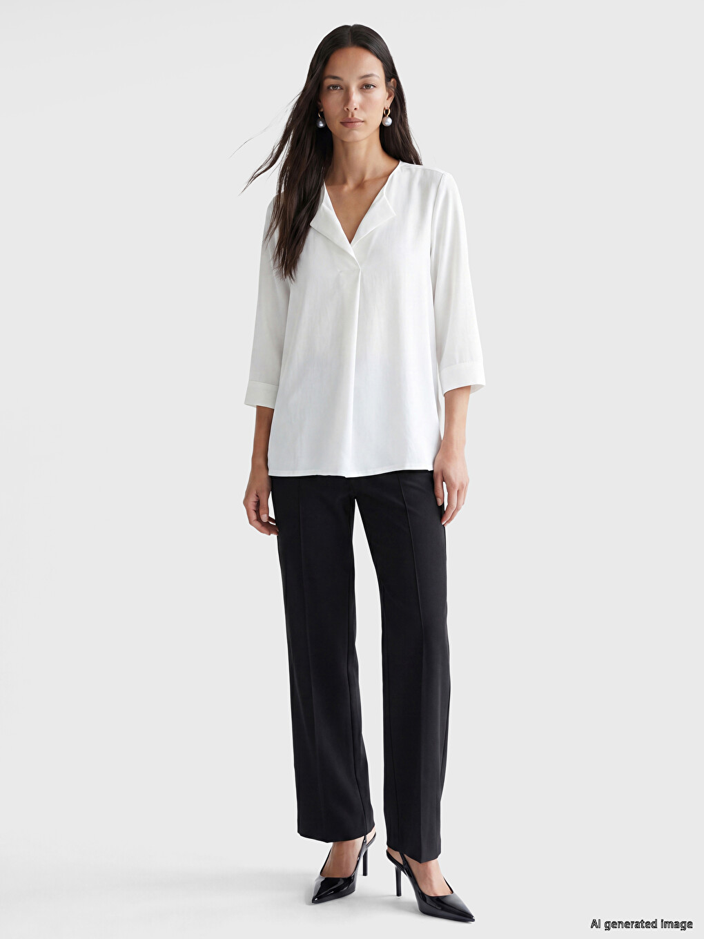 V Neck Blouse-1