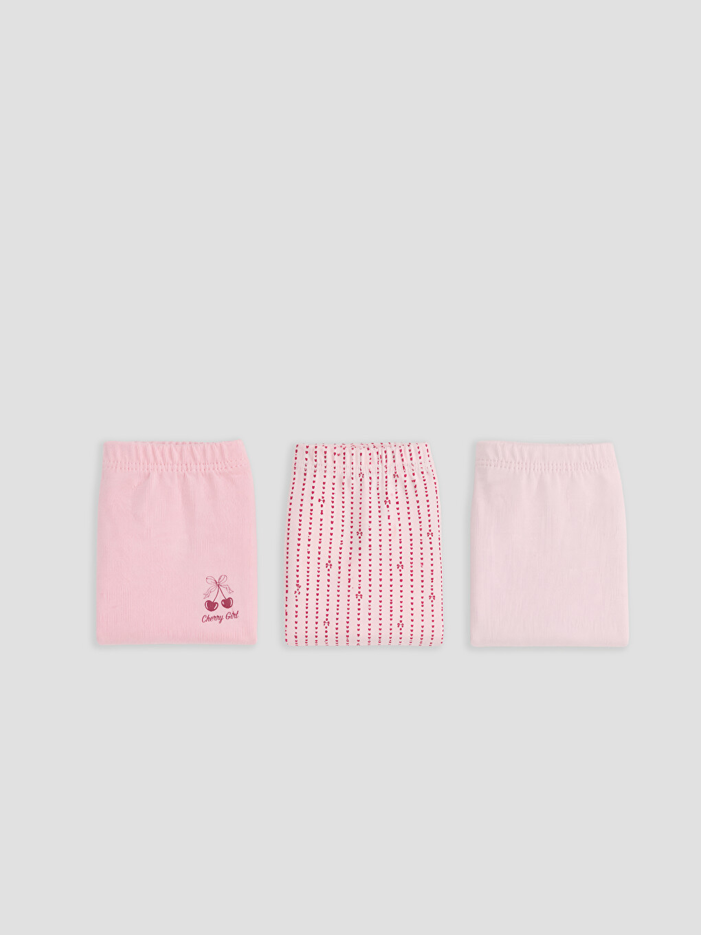 Pembe Baskılı Kız Çocuk Boxer 3'lü