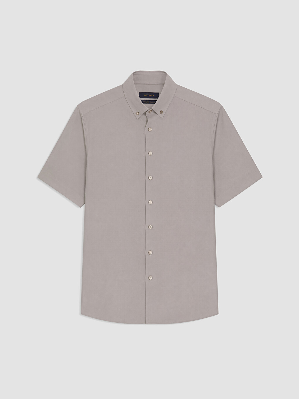 Gri Regular Fit Gabardin Erkek Gömlek