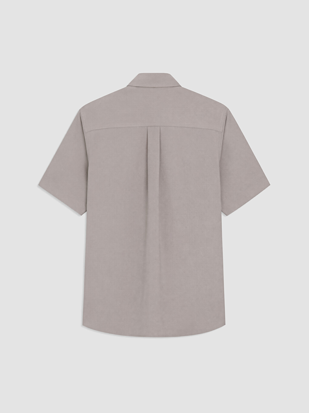 Gri Regular Fit Gabardin Erkek Gömlek-2