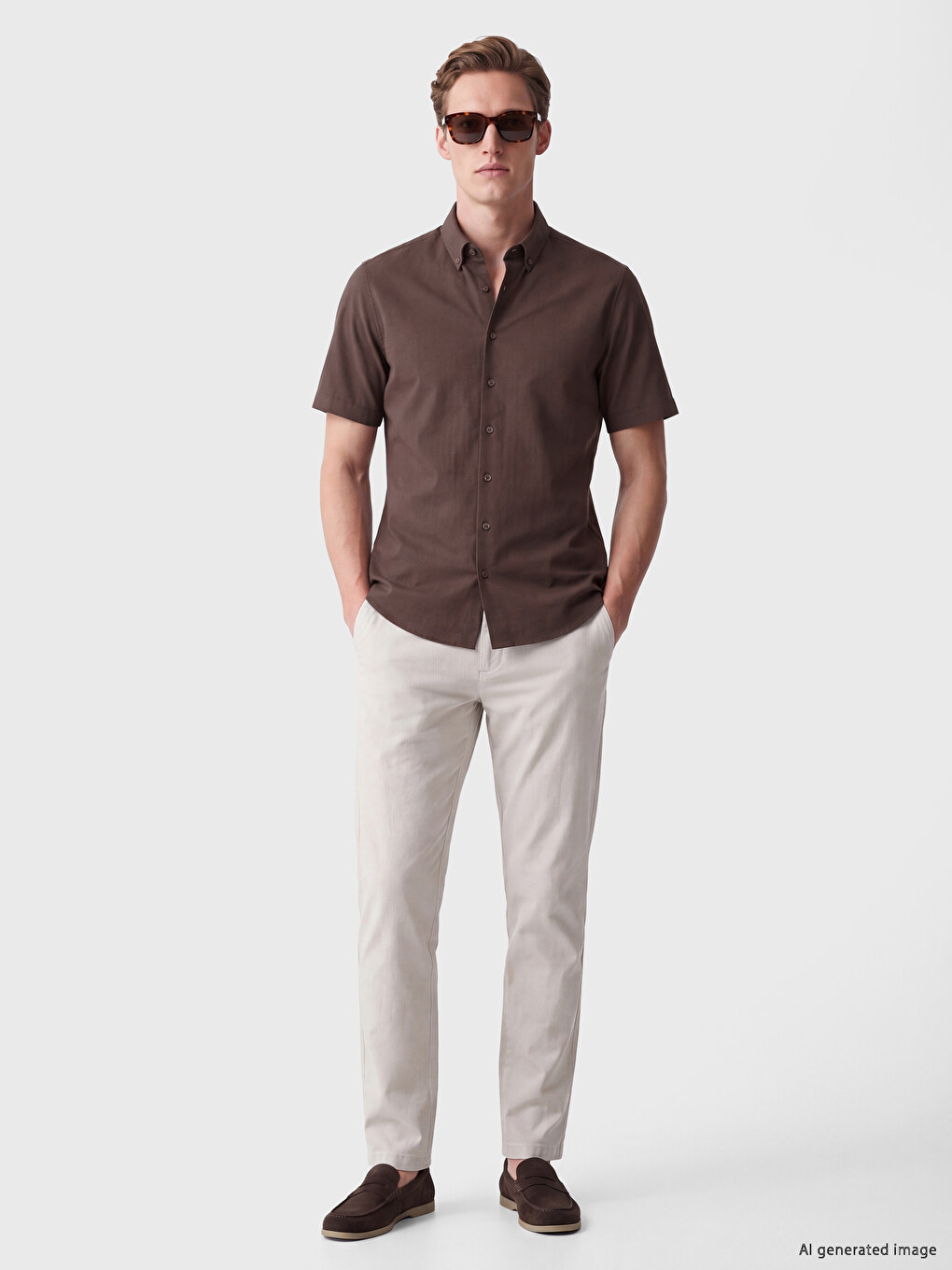 Regular Fit Gabardine Men's Shirt-1