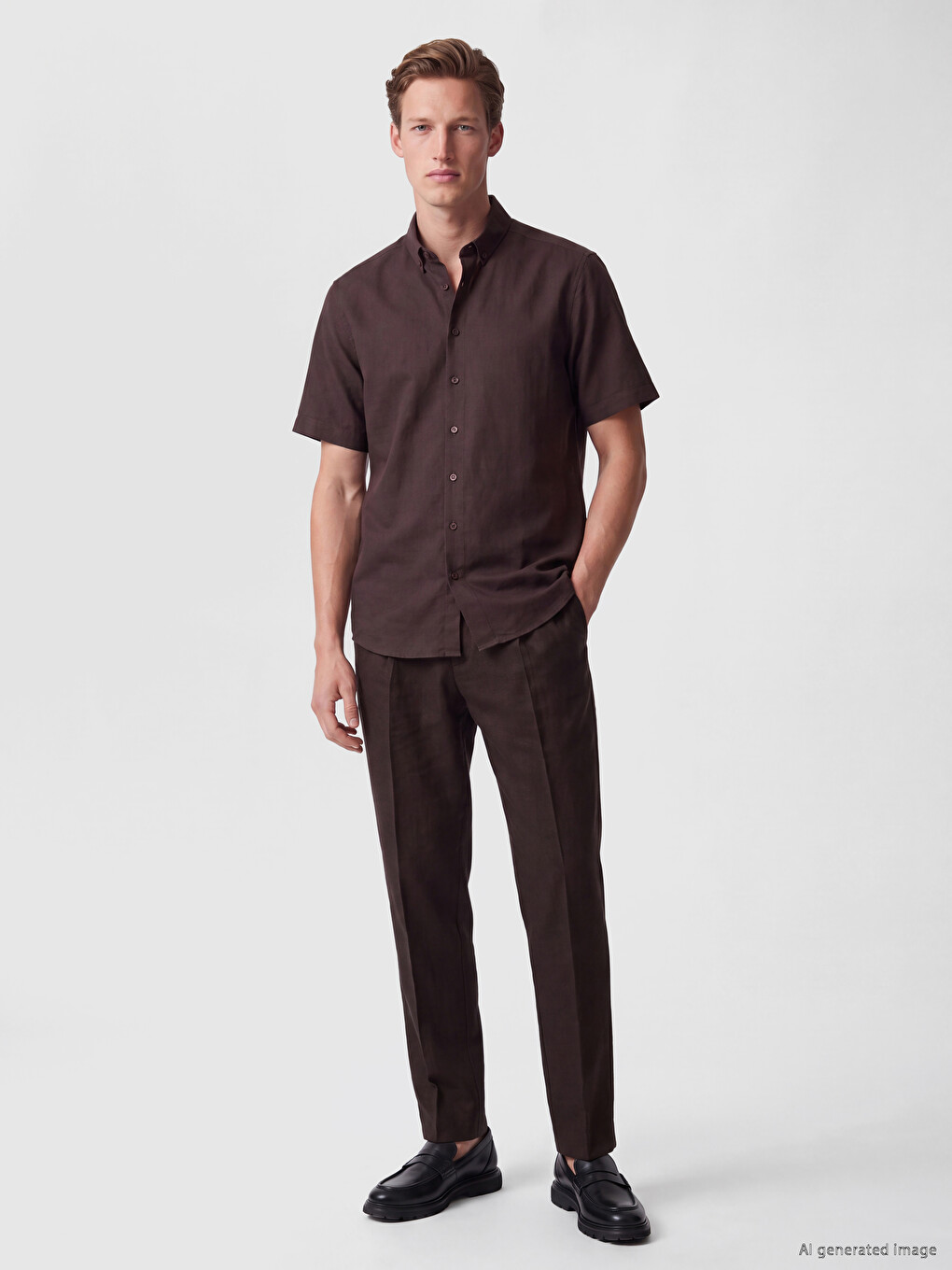 Regular Fit Gabardine Men's Shirt-1