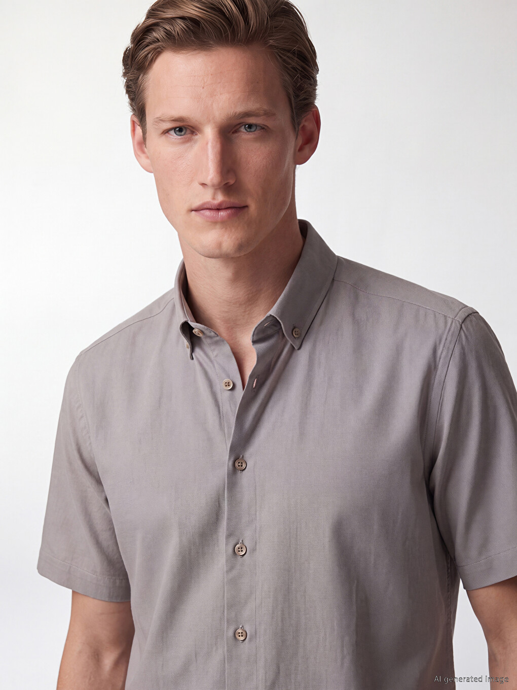 Regular Fit Gabardine Men's Shirt-2