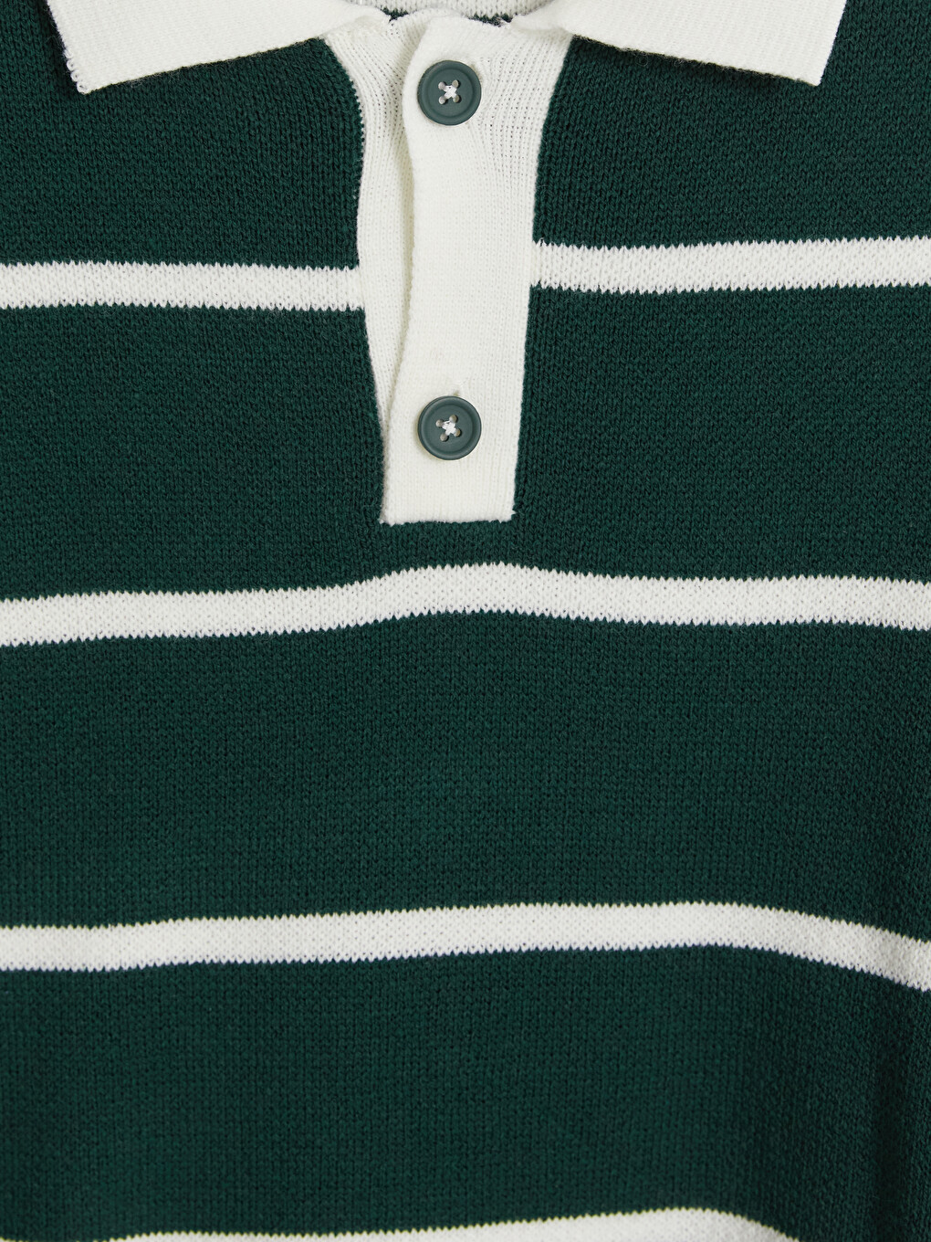 Yeşil Polo Yaka Erkek Çocuk Kazak-2