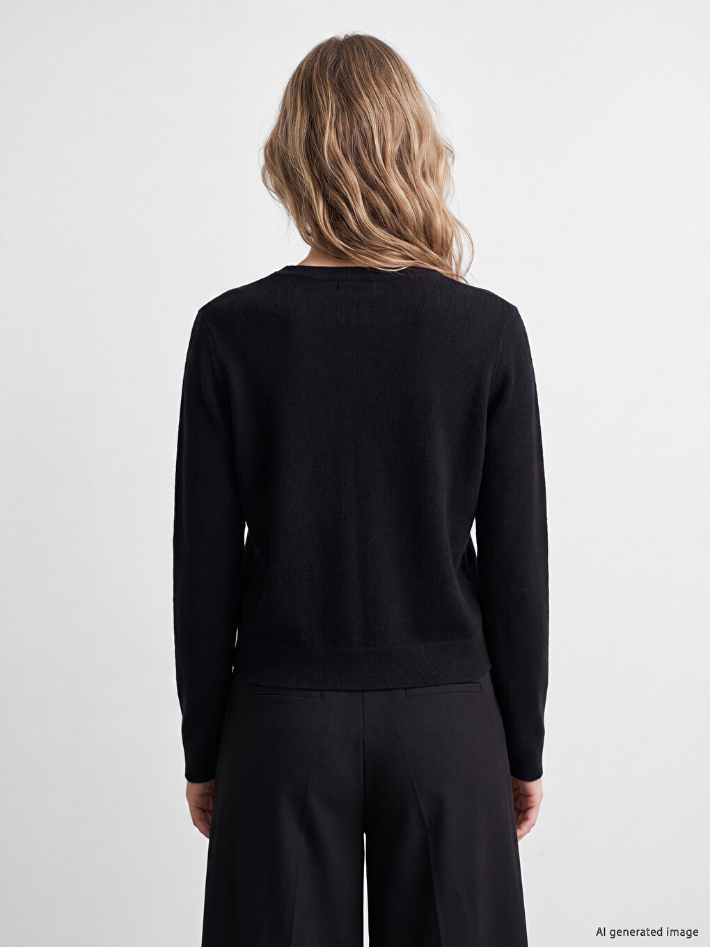 Crew Neck Women's Knitwear Cardigan-3
