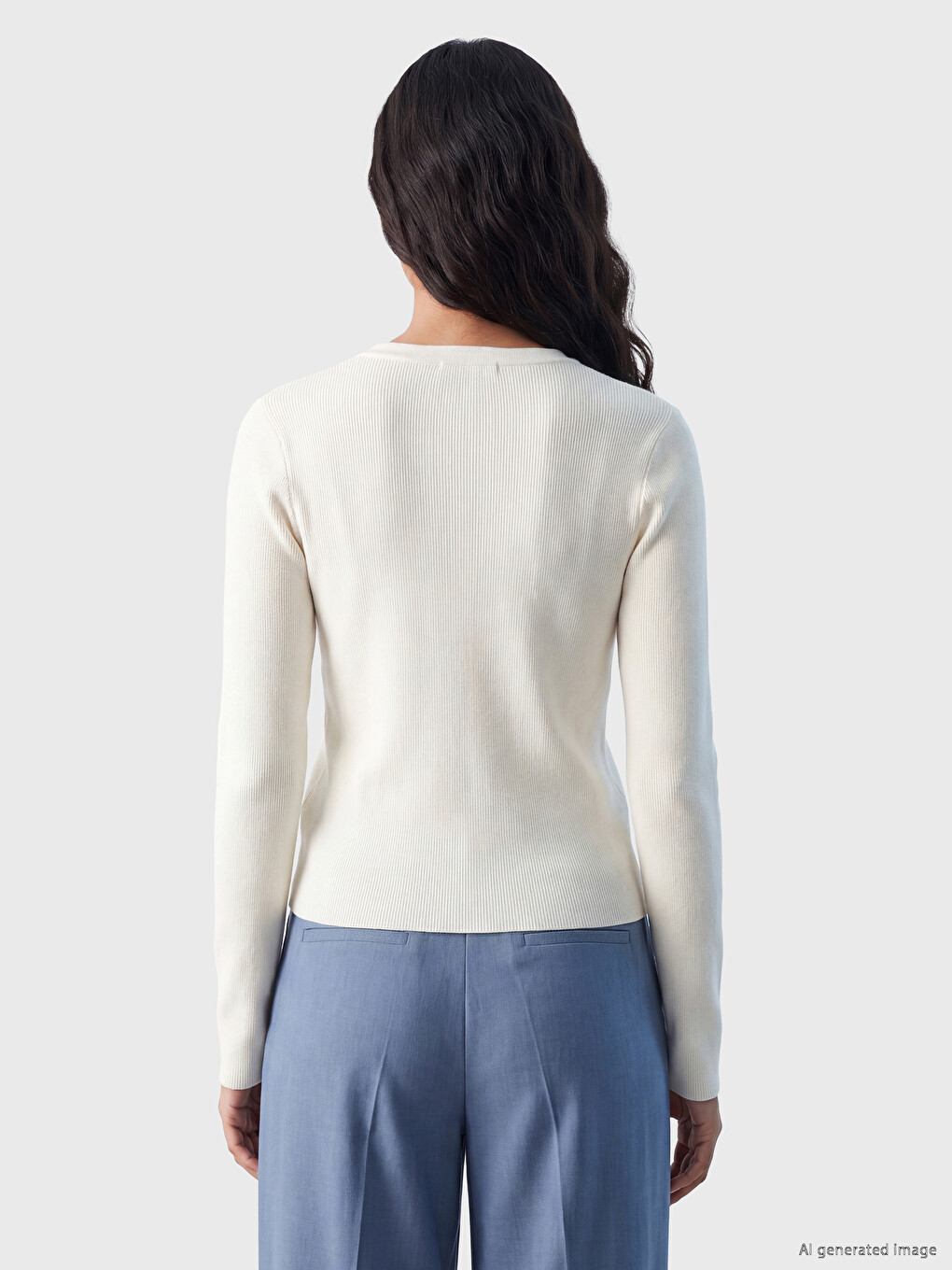 Crew Neck Women's Knitwear Cardigan-3