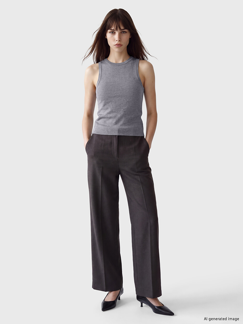 Crew Neck Extra Slim Fit Women's Tank Top-1