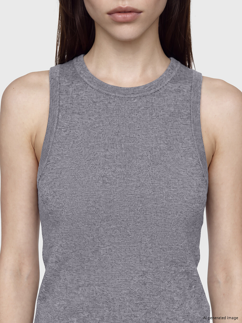 Crew Neck Extra Slim Fit Women's Tank Top-2