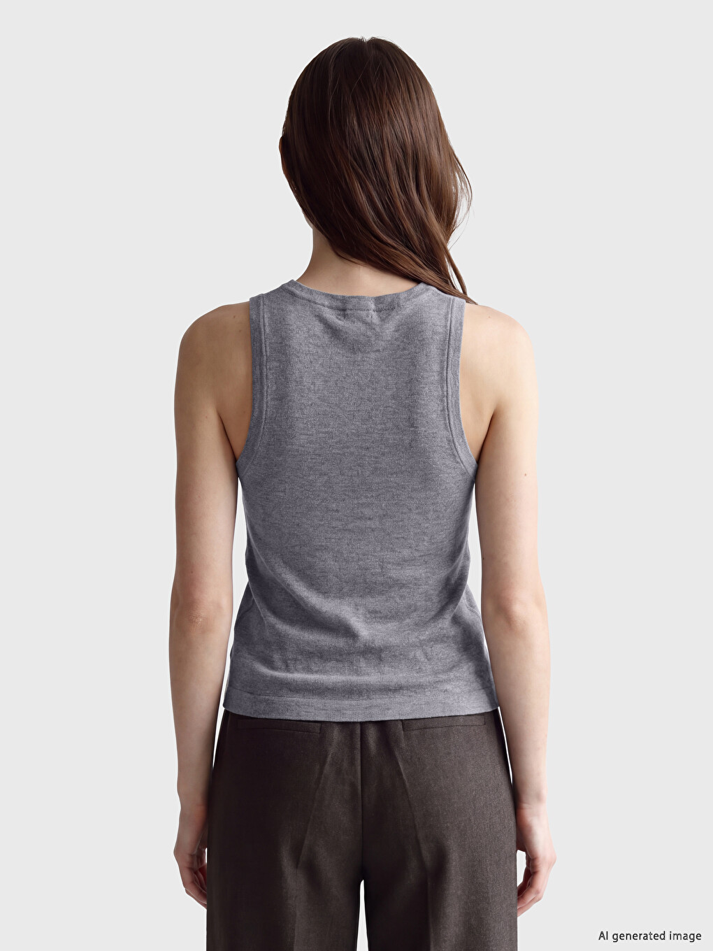 Crew Neck Extra Slim Fit Women's Tank Top-3