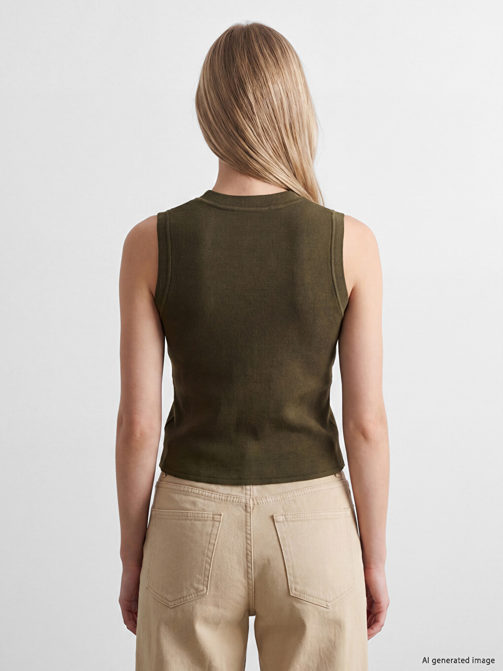 Baseball Collar Women's Knitwear Gilet-3