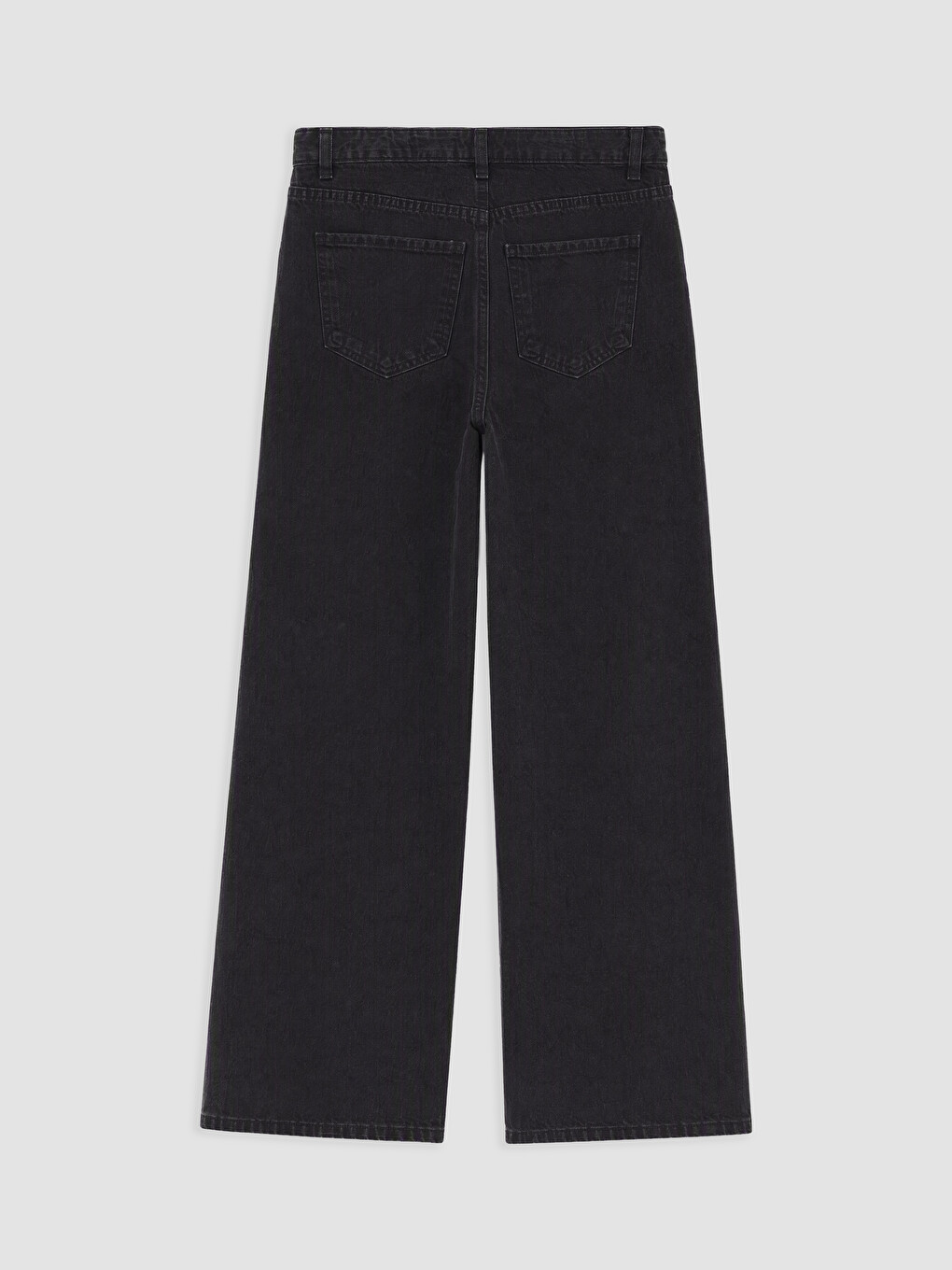 Siyah Straight Fit Taşlı Kadın Jean Pantolon-1