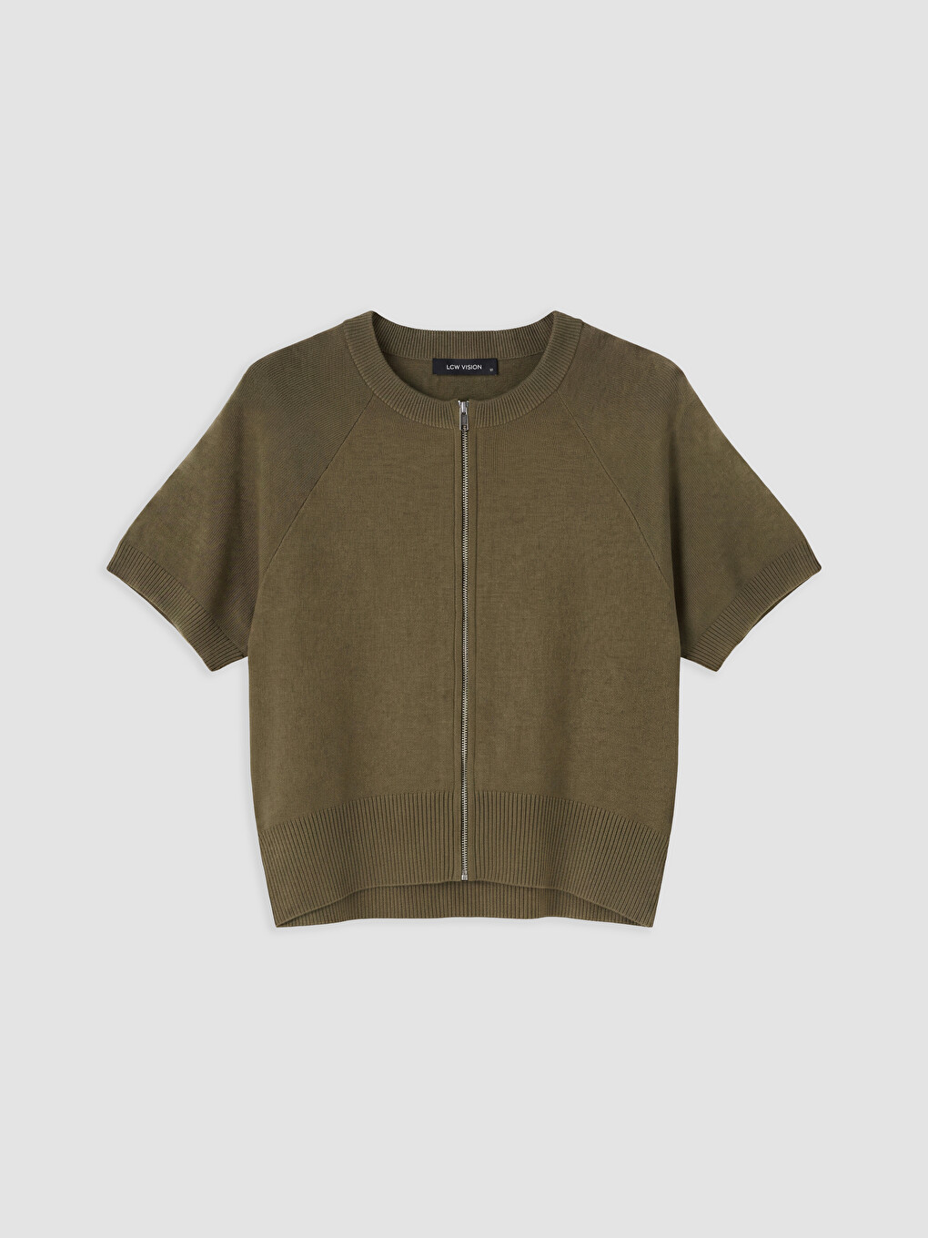Cardigan Tricotat Cu Guler Rotund Pentru Femei-4