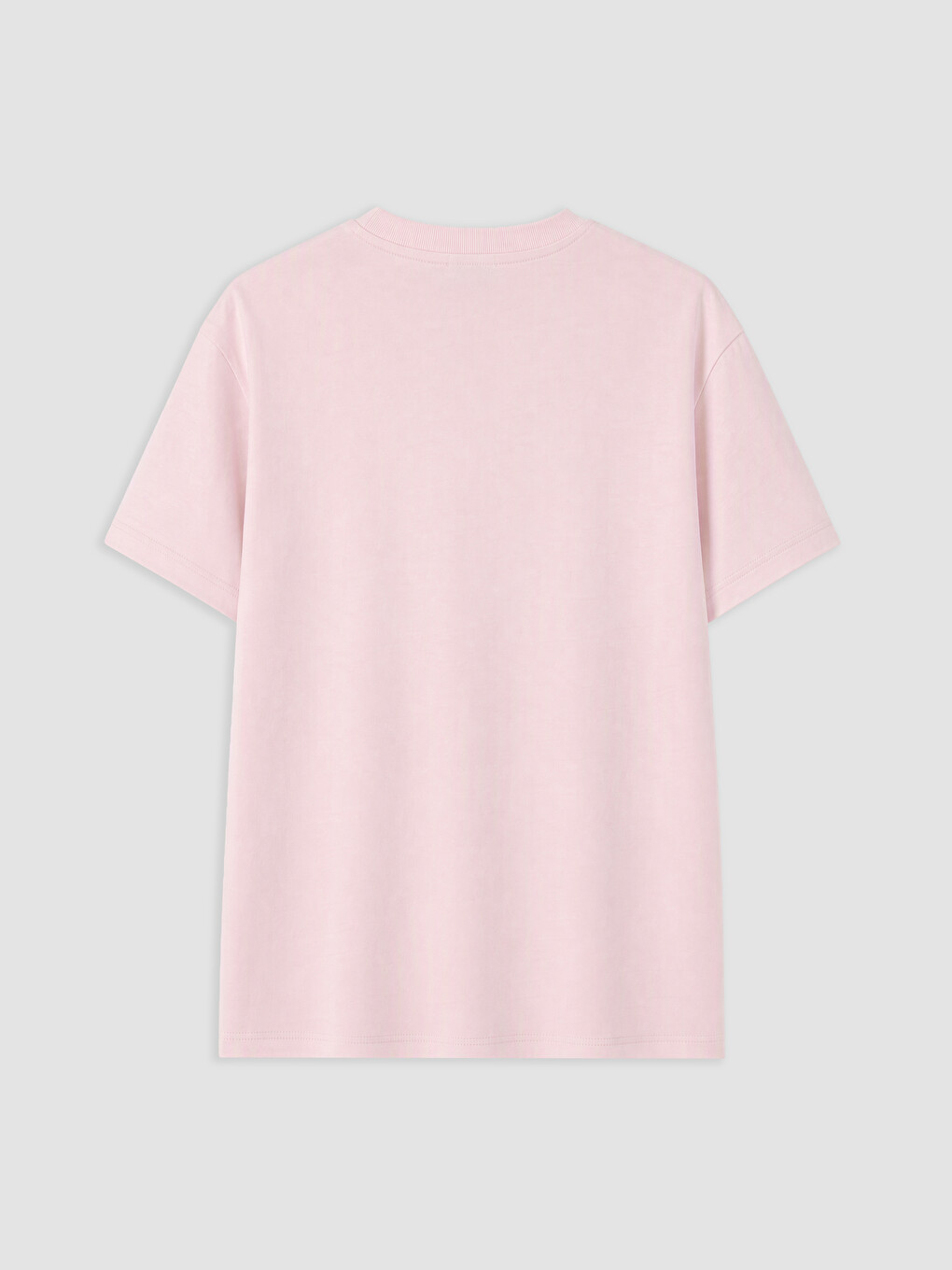 Pembe Baskılı %100 Pamuklu Kadın Tişört-1