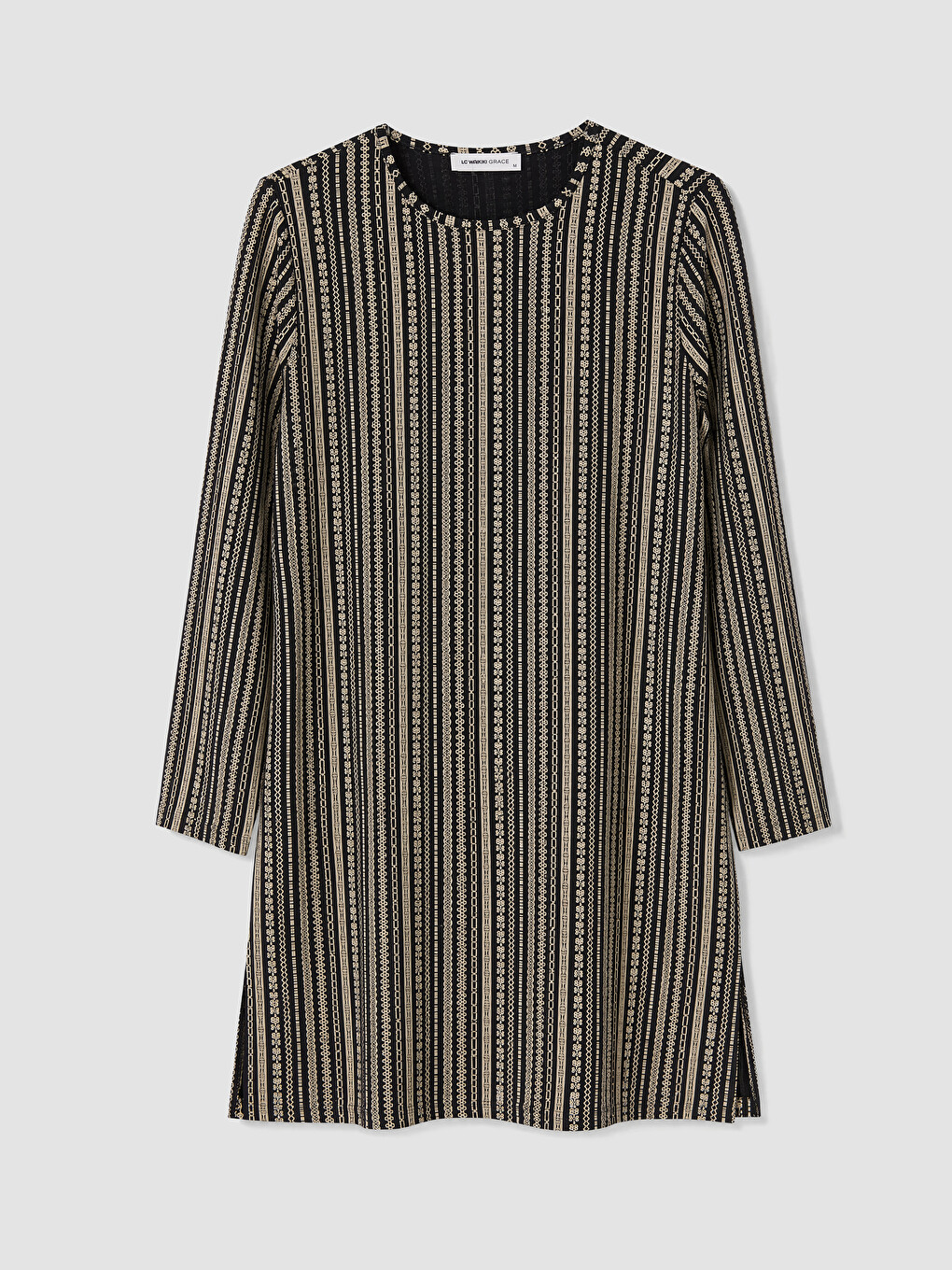 Crew Neck Patterned Women's Tunic-4