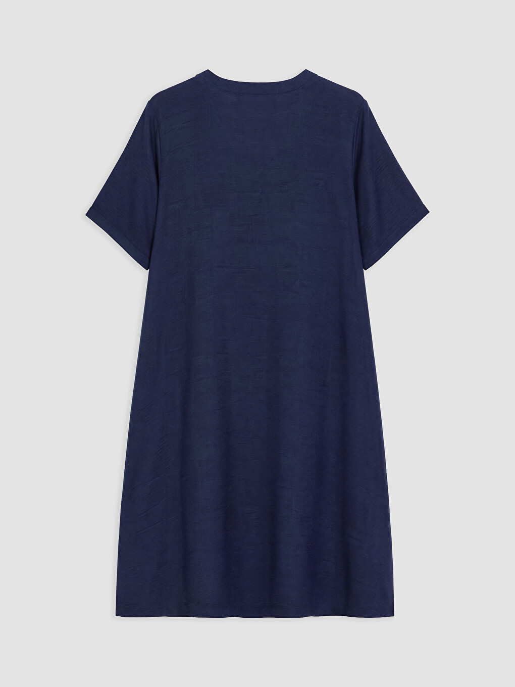 Notch Neck Linen Blended Dress-5