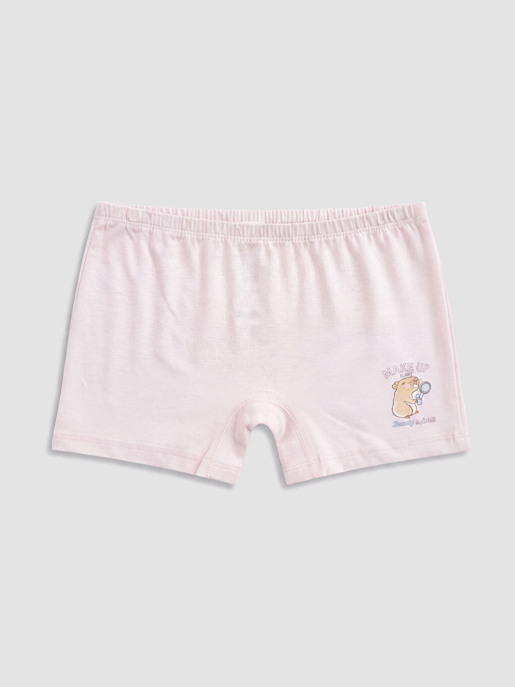 Pembe Baskılı Kız Çocuk Boxer
