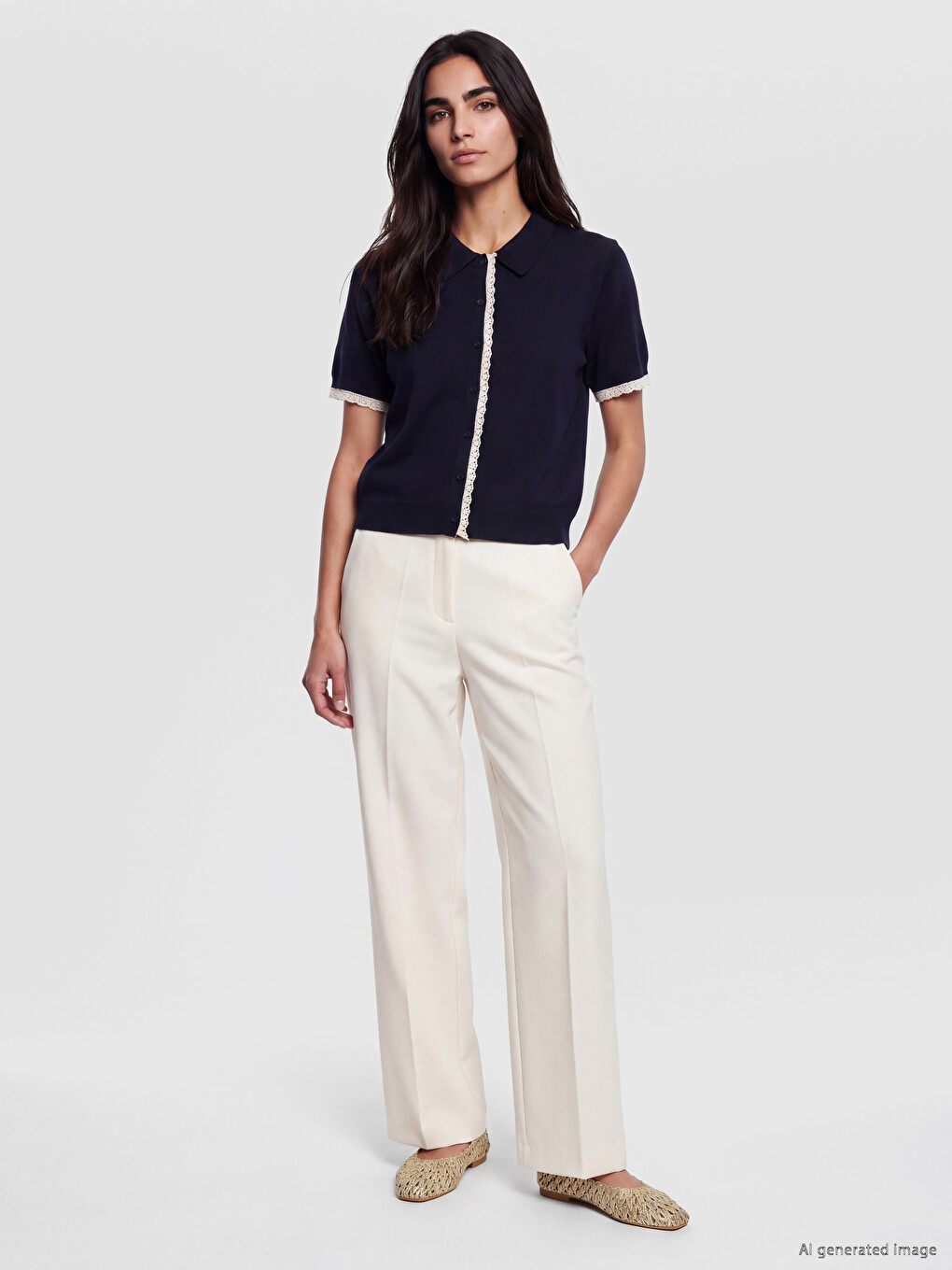 Woman Navy Cardigan-1