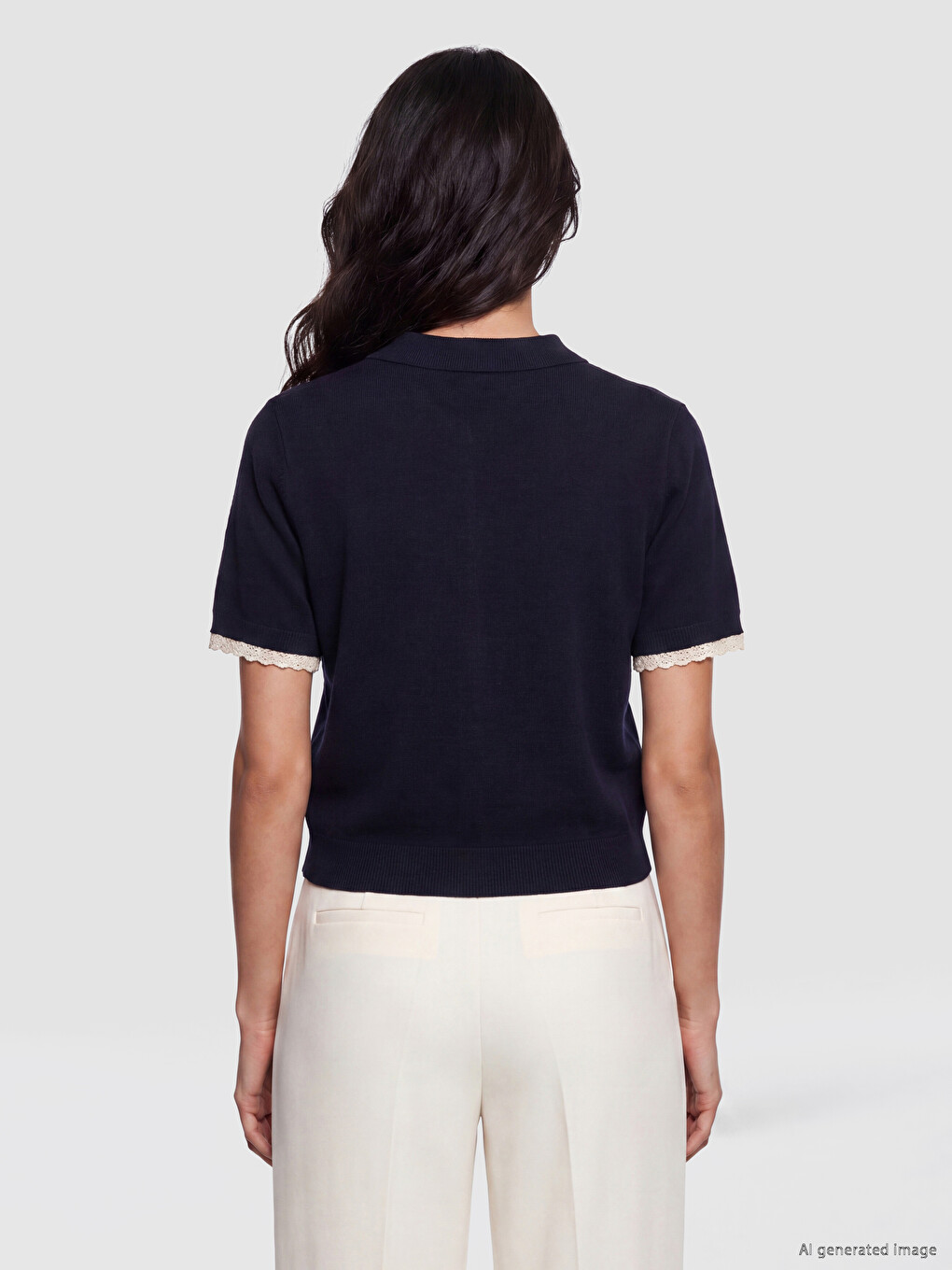 Woman Navy Cardigan-3
