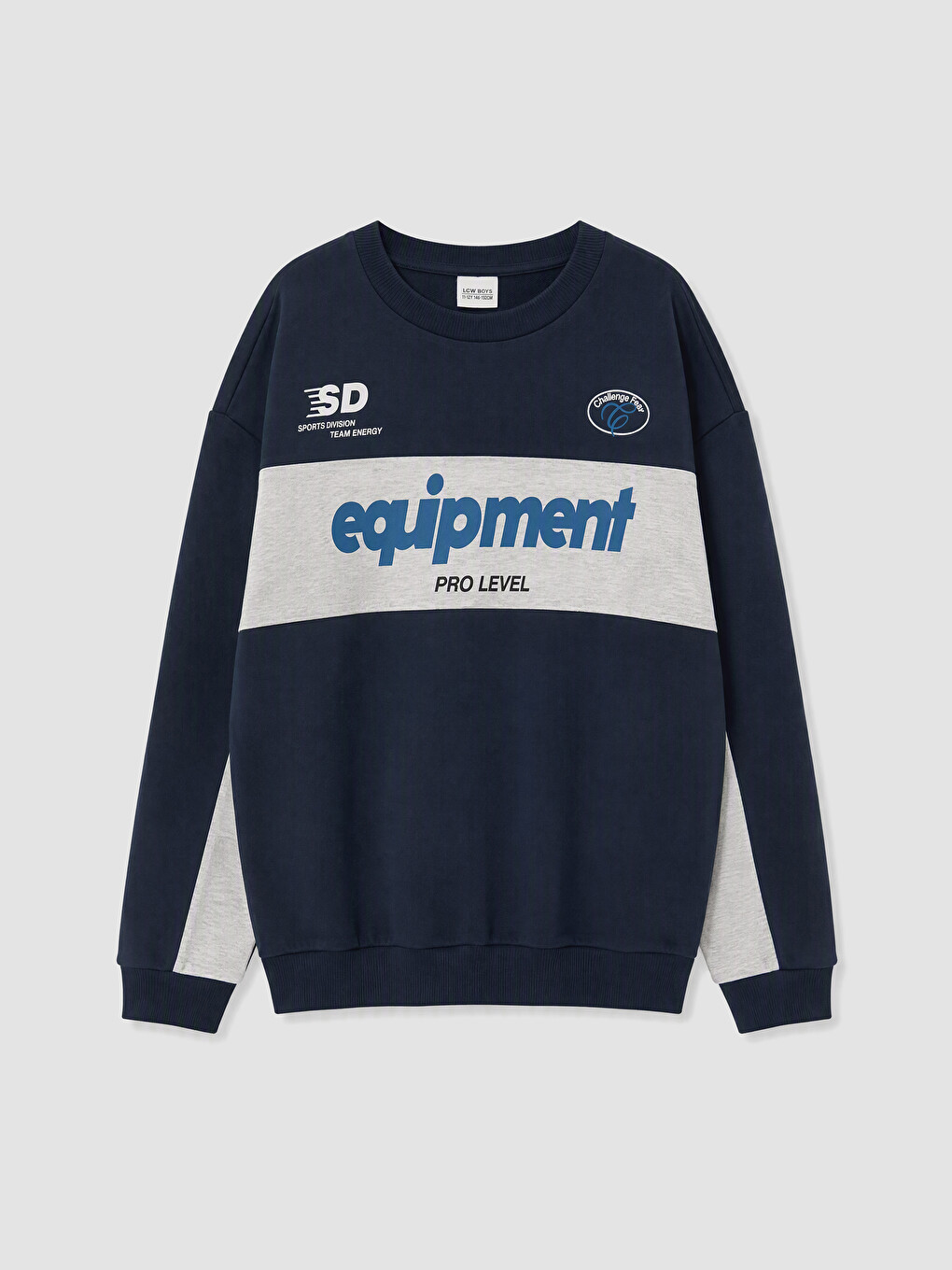 Lacivert Baskılı Erkek Sweatshirt