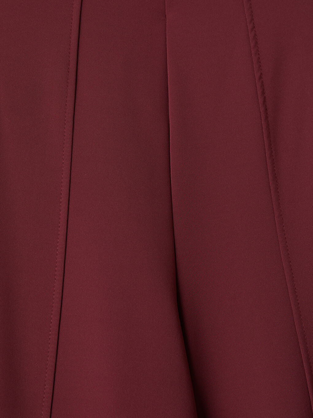 Bordo Regular Fit Geniş Paça Kadın Pantolon-1