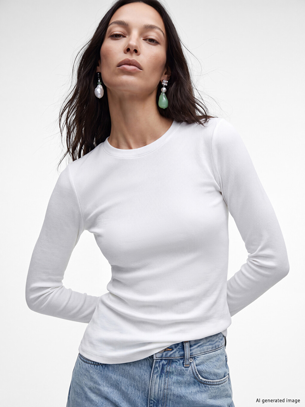 Crew Neck Women's Ribbed Body