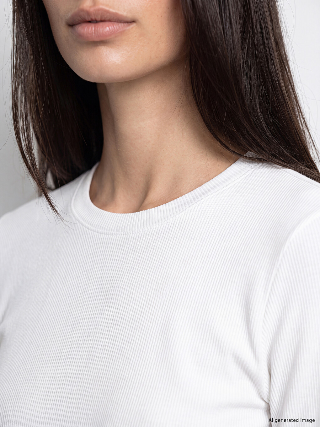 Crew Neck Women's Ribbed Body-2